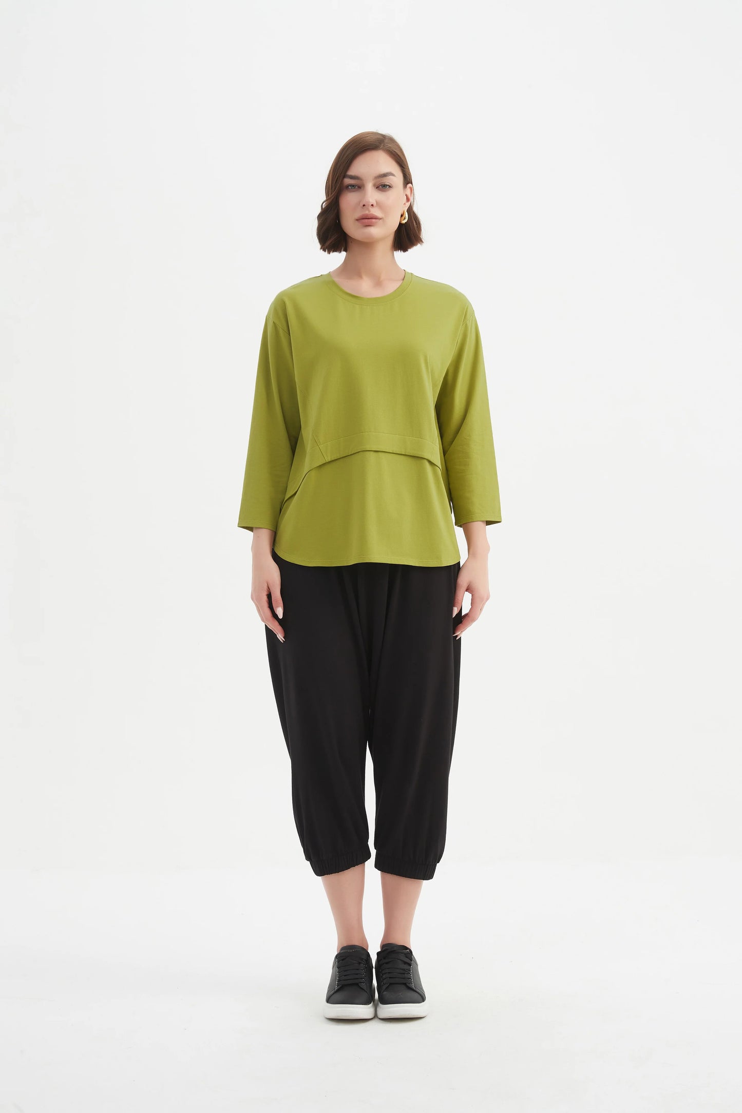 picture of Tirelli Curved Seam Top - Chartreuse - Number Two - womens - fashion - clothing - Tirelli 3