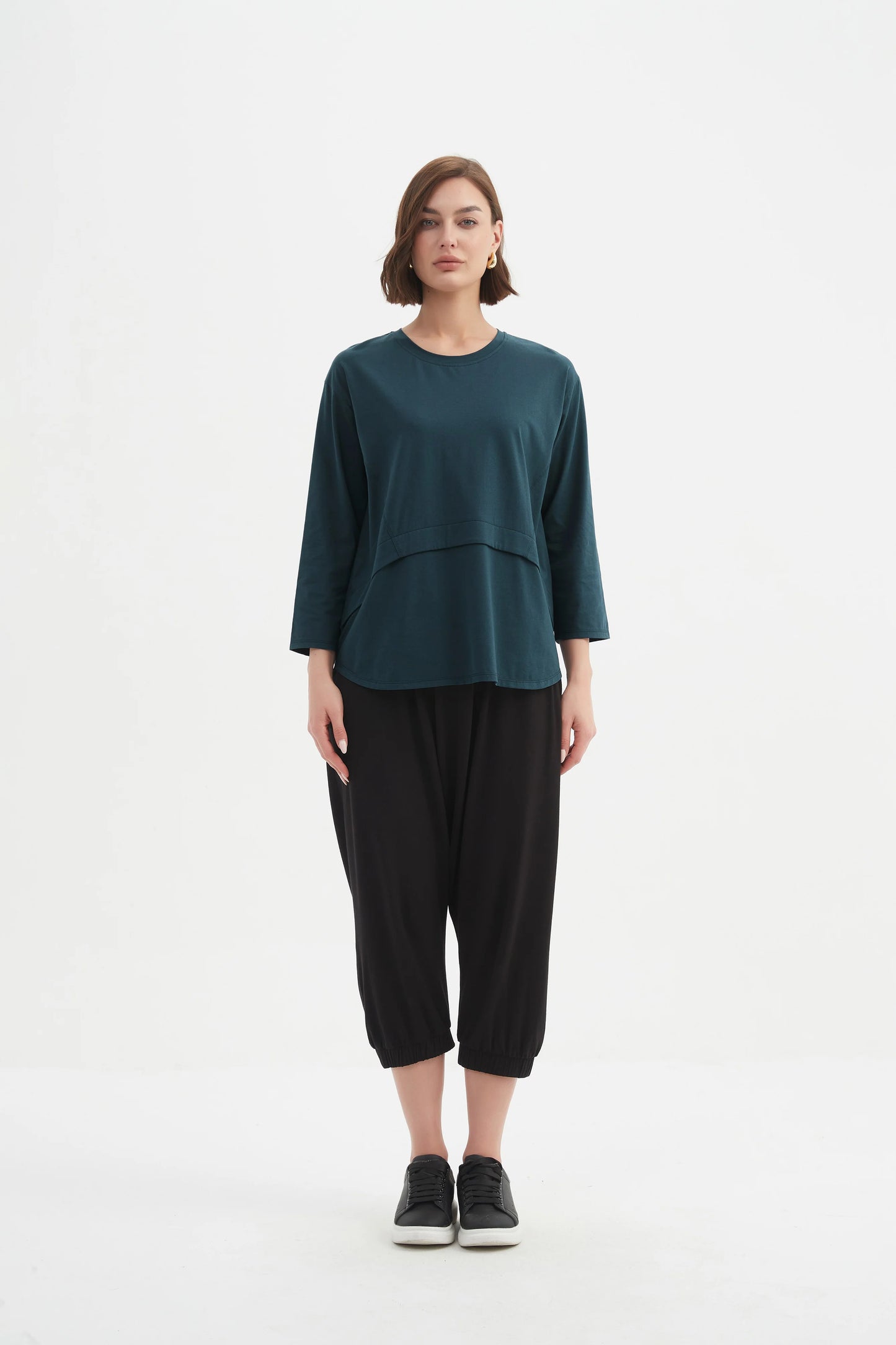 picture of Tirelli Curved Seam Top - Deep Ocean - Number Two - womens - fashion - clothing - Tirelli 4