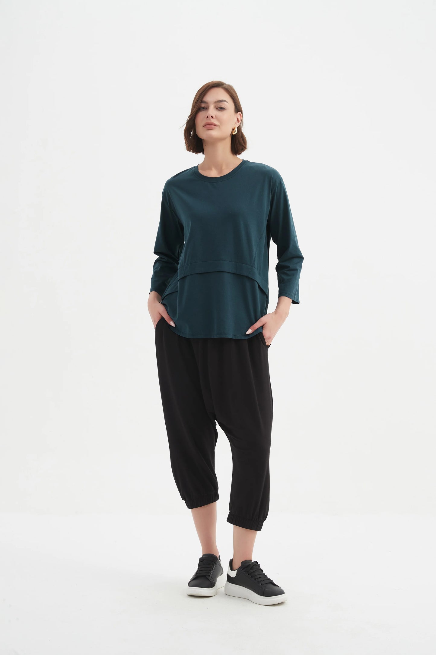 picture of Tirelli Curved Seam Top - Deep Ocean - Number Two - womens - fashion - clothing - Tirelli 3
