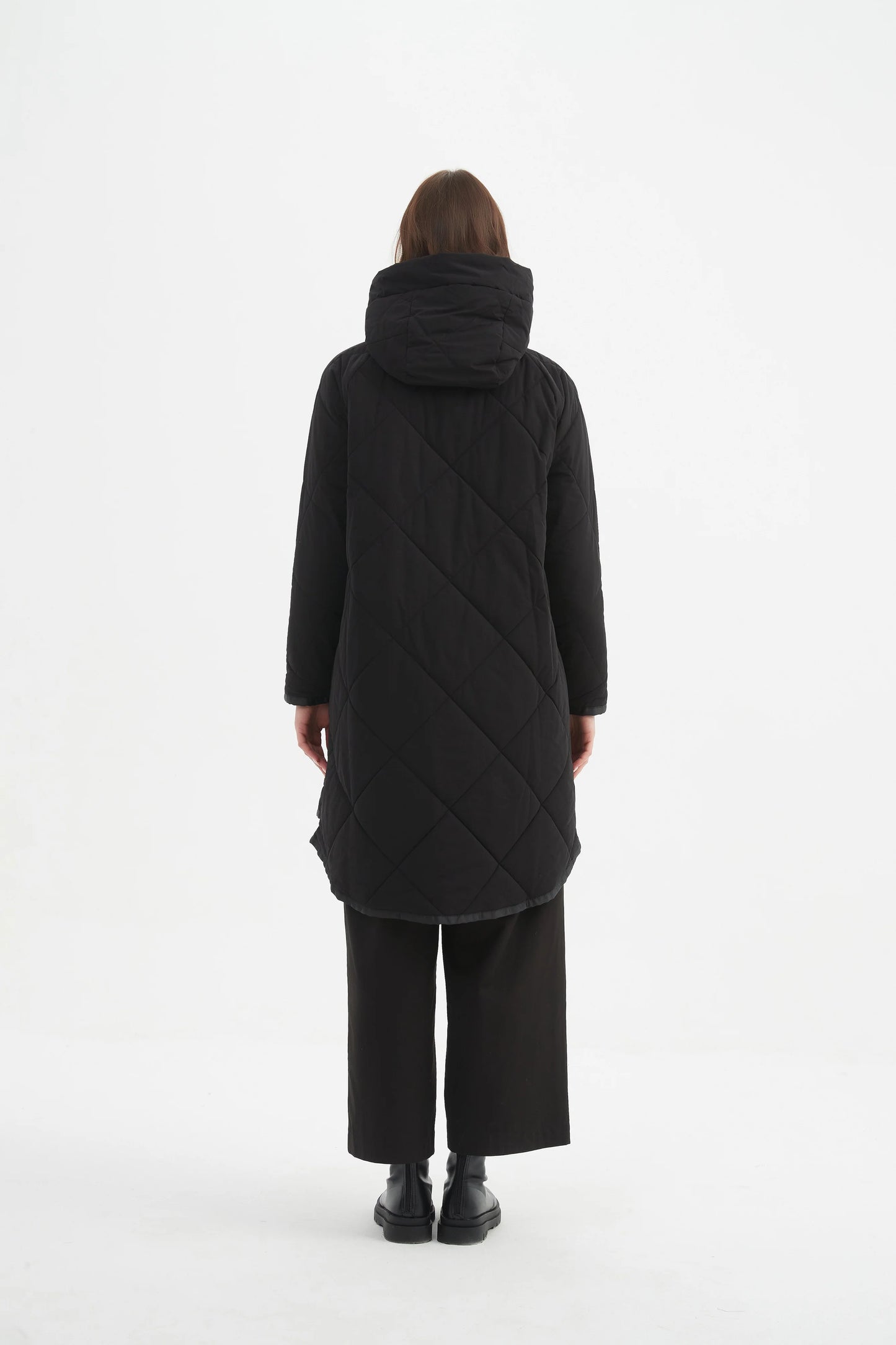 picture of Tirelli Zip Hem Winter Coat - Black - Number Two - womens - fashion - clothing - Tirelli 5