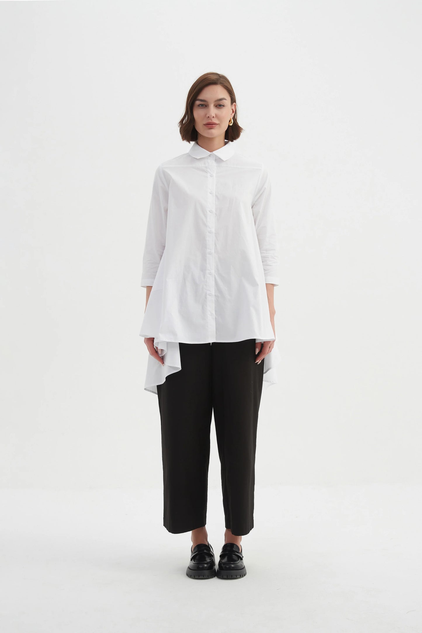 picture of Tirelli Swing Back Shirt - White - Number Two - womens - fashion - clothing - Tirelli 3