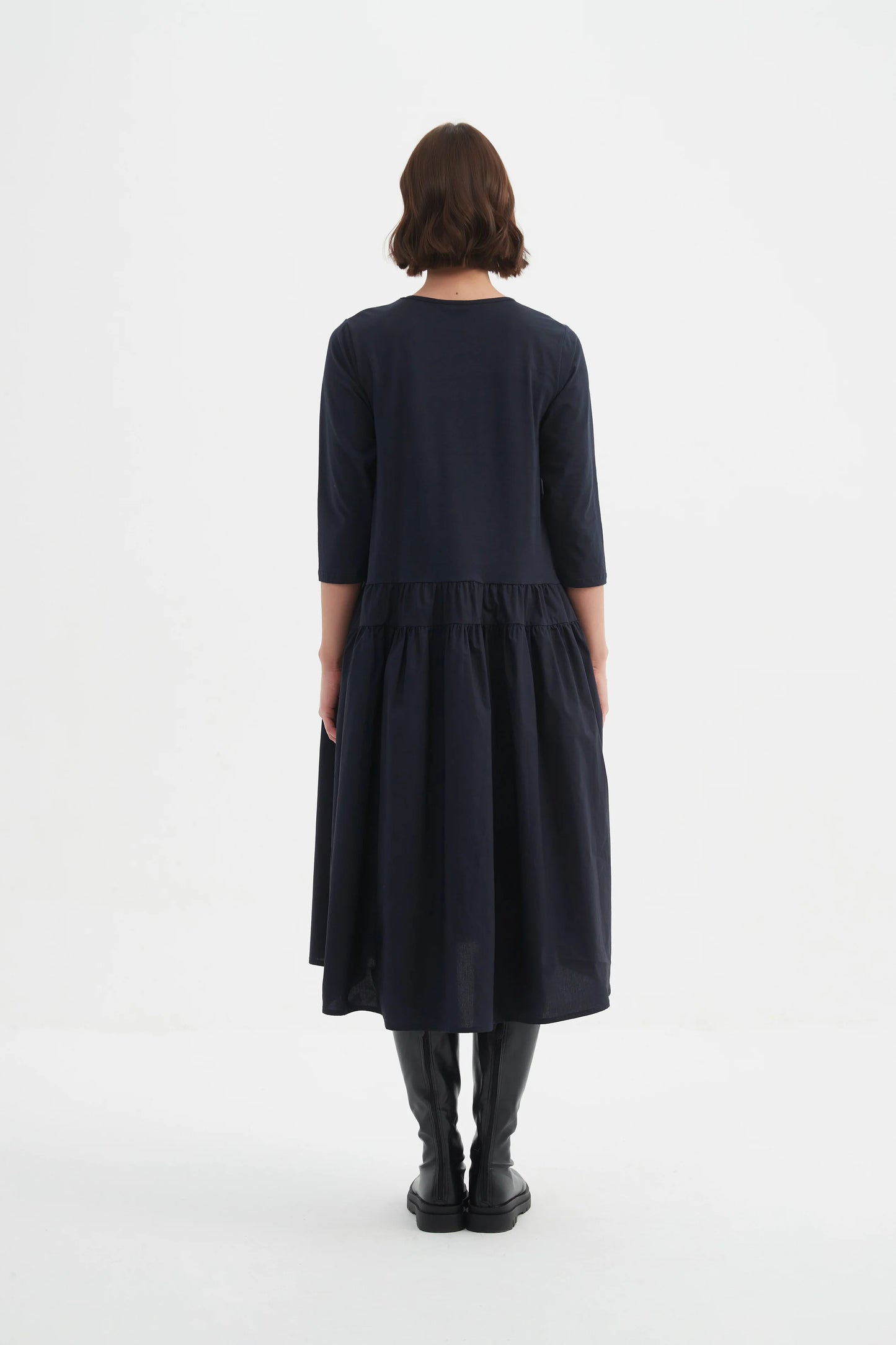 picture of Tirelli Drop Waist Combi Dress - Navy - Number Two - womens - fashion - clothing - Tirelli 5