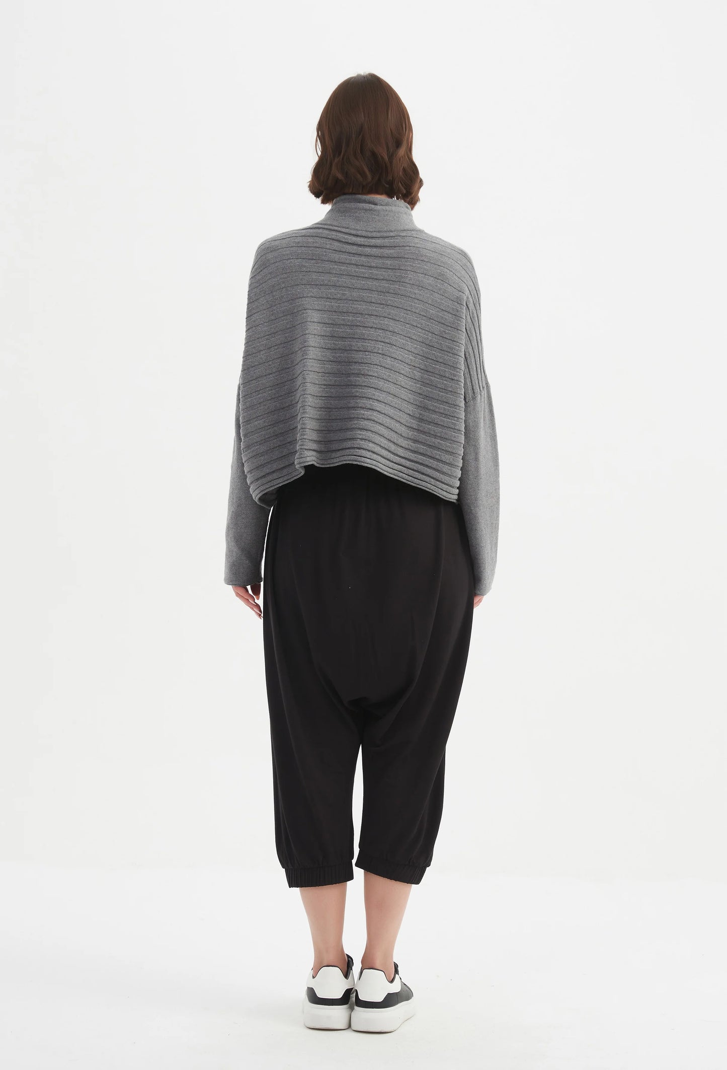 picture of Tirelli Cowl Neck Button Knit - Grey - Number Two - womens - fashion - clothing - Tirelli 5