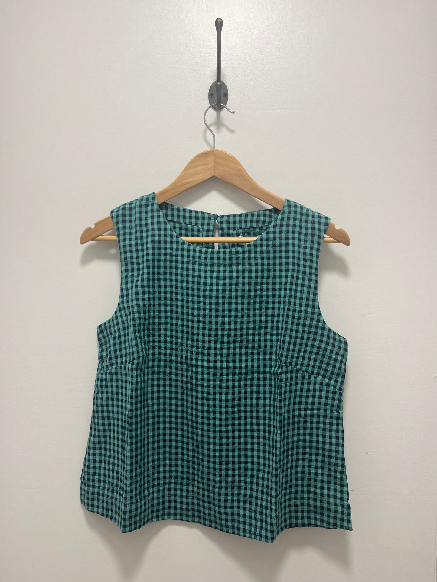 Bibico Pippa Sleeveless Duck Egg Gingham