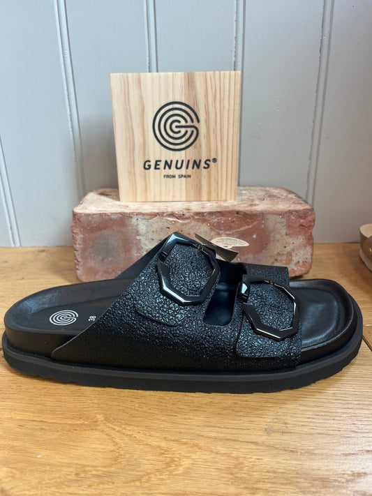 picture of Genuins Galia Sandal Black Shimmer (Vegan) - Number Two - womens - fashion - Footwear - Genuins 1