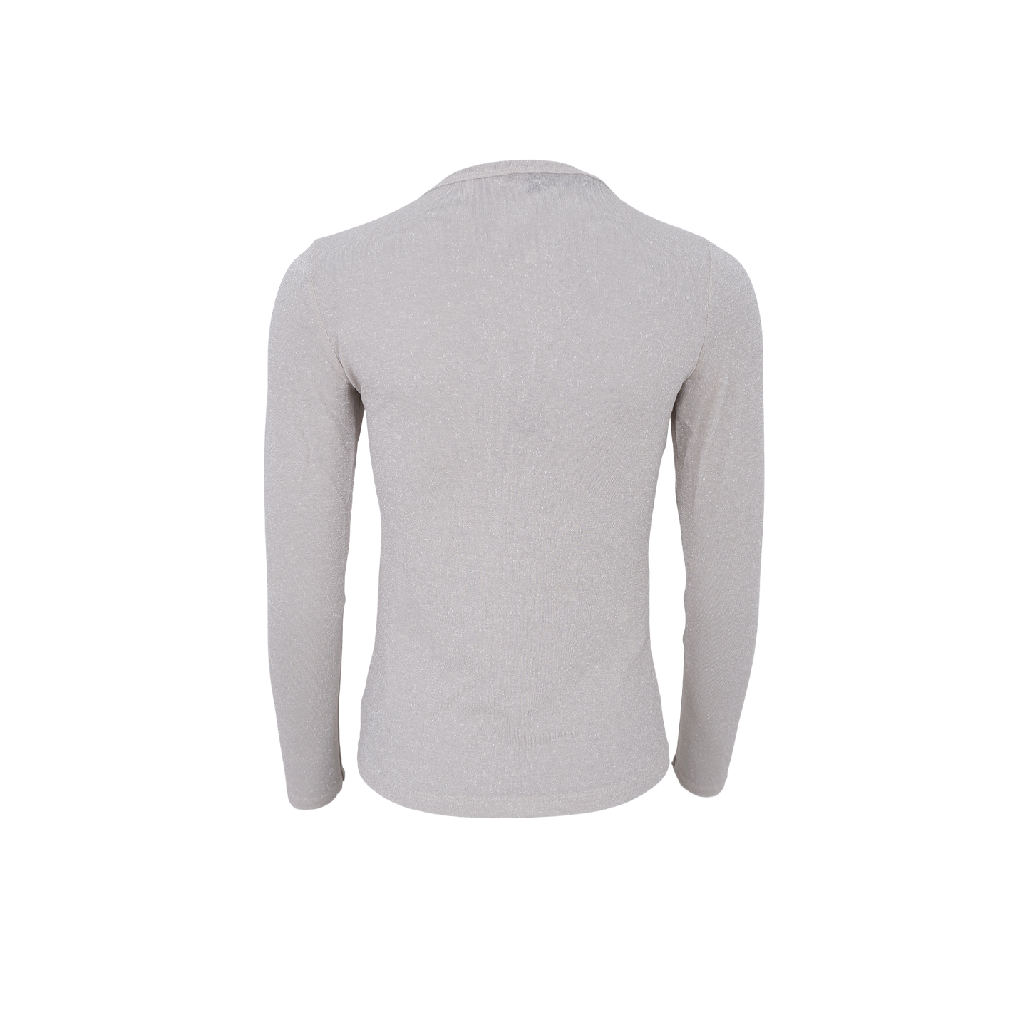 Black Colour FAYE Lurex Blouse T Shirt- Pearl Silver