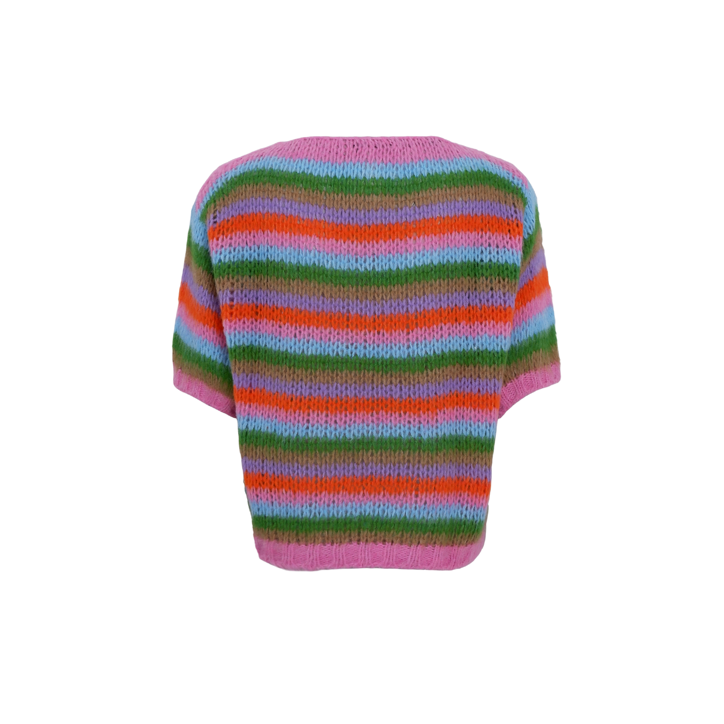 Black Colour MADDY Multi Striped Jumper- Green Mix