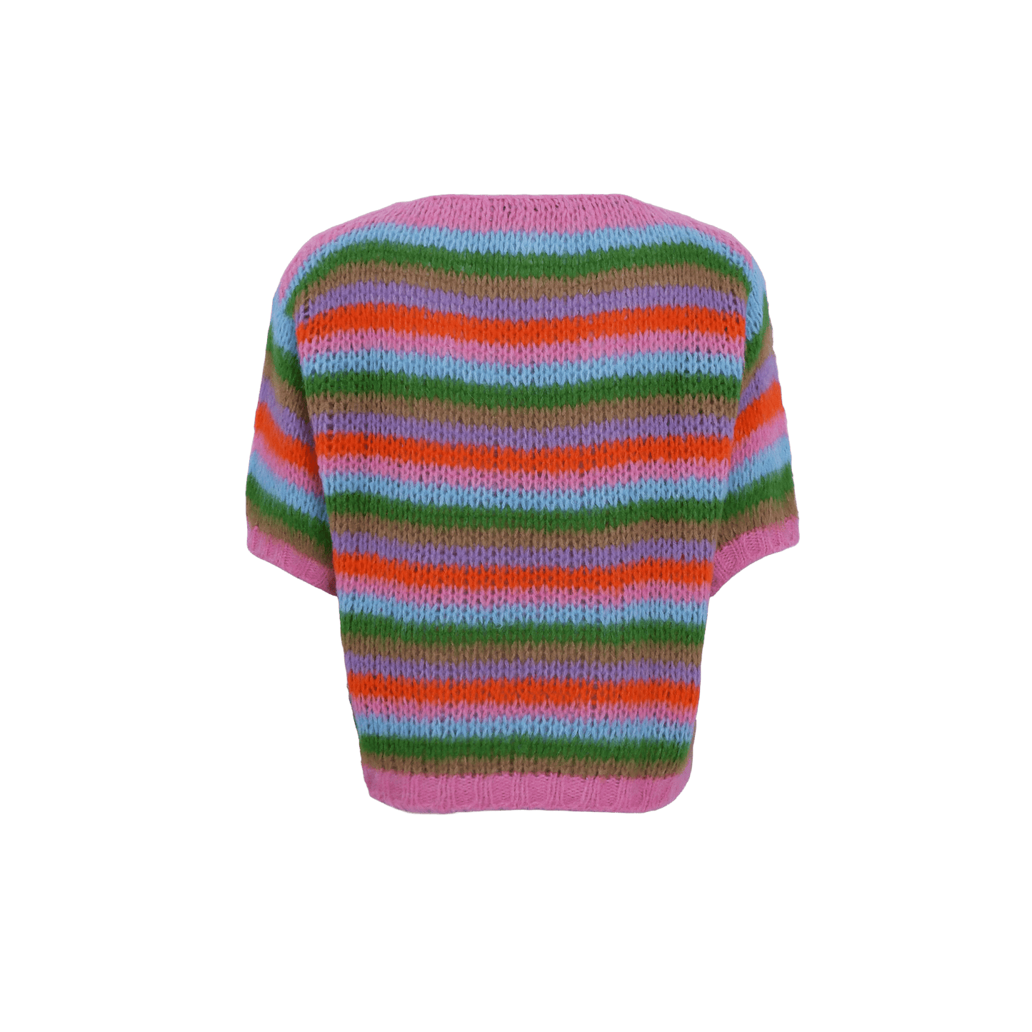 picture of Black Colour MADDY Multi Striped Jumper - Green Mix - Number Two - womens - fashion - ethical - clothing - Black