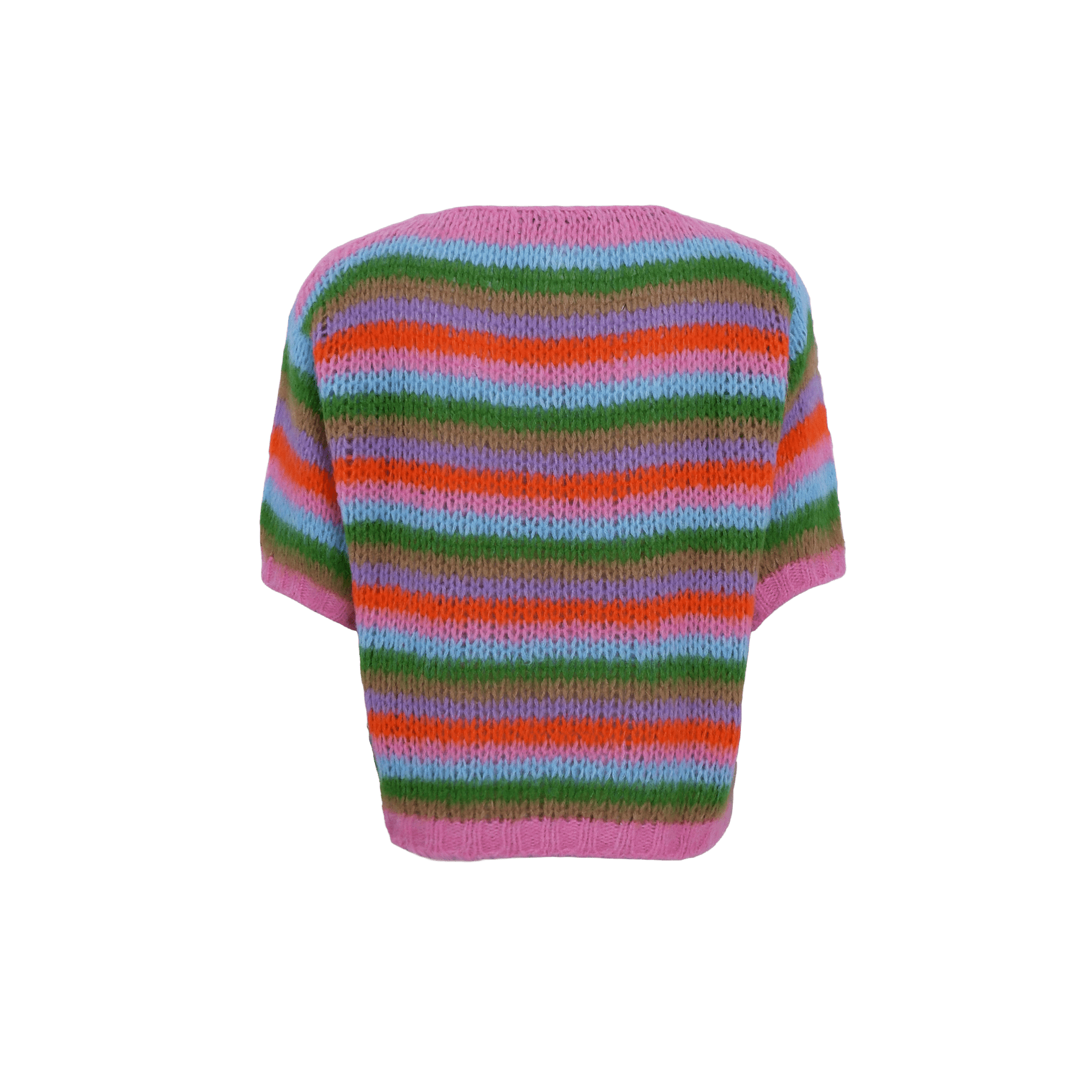 picture of Black Colour MADDY Multi Striped Jumper - Green Mix - Number Two - womens - fashion - ethical - clothing - Black