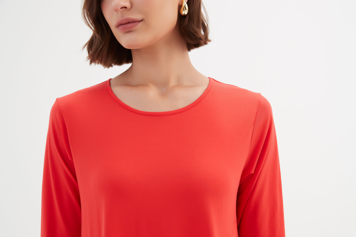 Tirelli Diagonal Seam Dress Strawberry