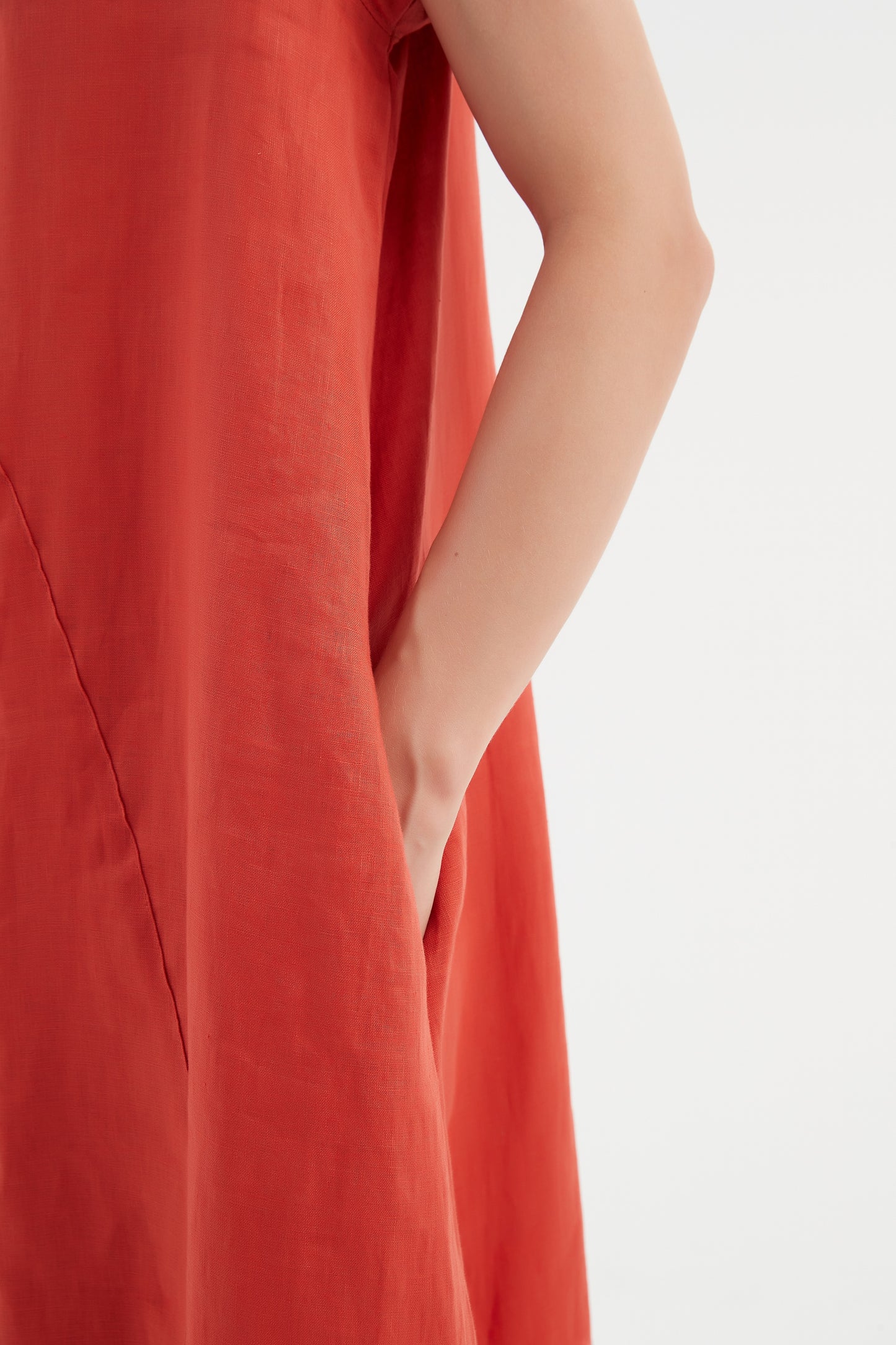 Tirelli Cross Front Detail Dress Vermillion