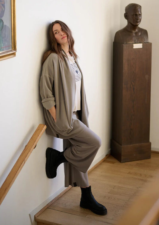 picture of Henriette Steffensen Cardigan 7173 - Elephant - Number Two - womens - fashion - clothing - Henriette Steffensen 1