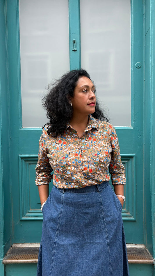 picture of Seasalt Larissa Shirt Organic Cotton - Still Life Basket - Number Two - womens - fashion - ethical - clothing