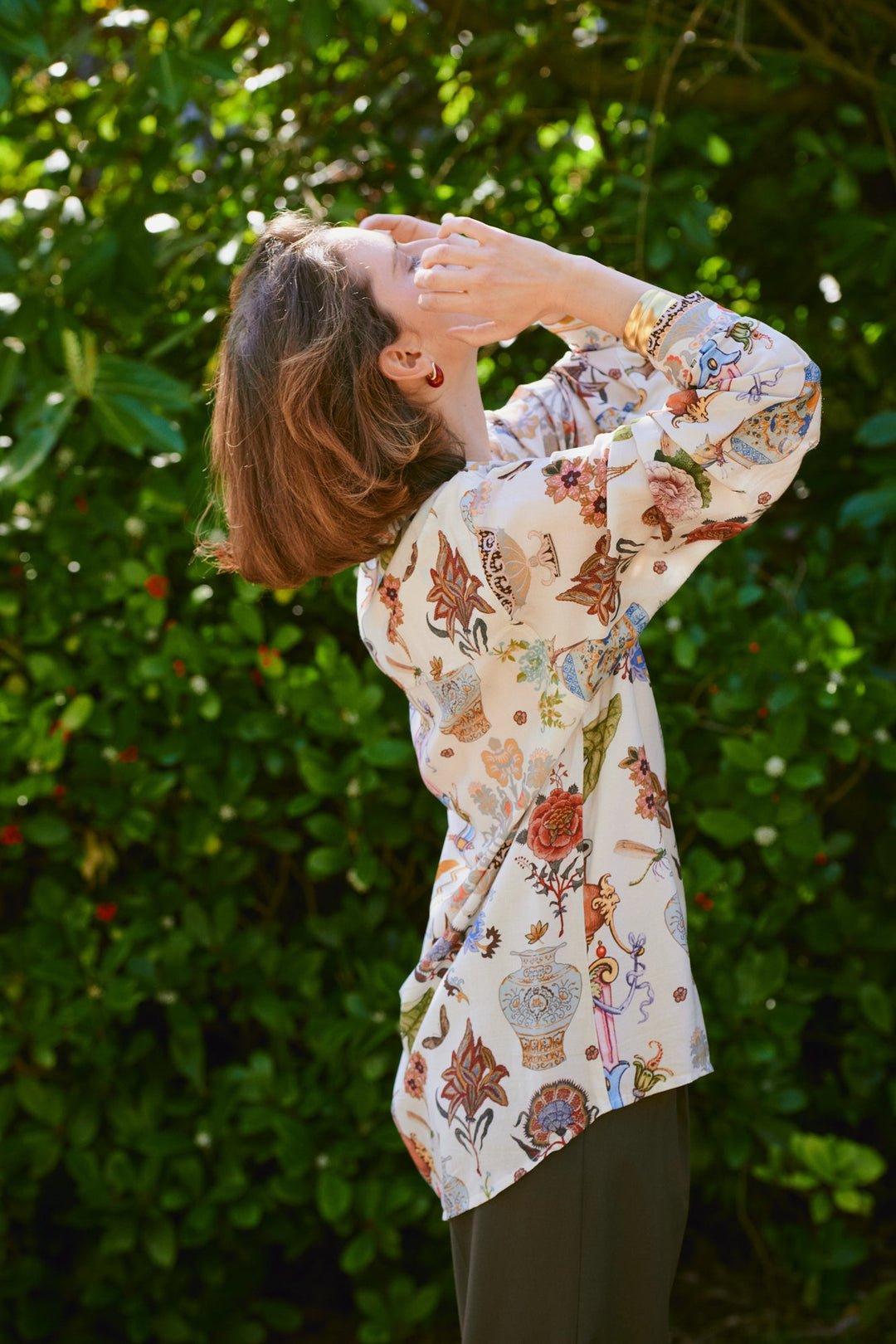 picture of One Hundred Stars Oversized Shirt Cornucopia Ivory - Number Two One Hundred Stars Oversized Shirt Cornucopia Ivory