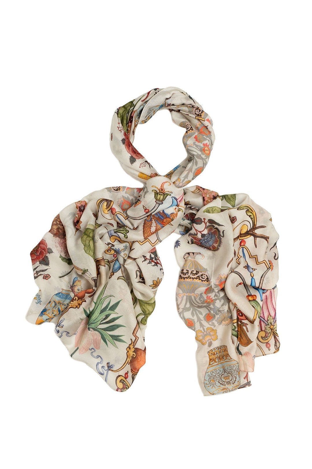 picture of One Hundred Stars Scarf Cornucopia Ivory - Number Two - womens - fashion - ethical - accessories - One Hundred