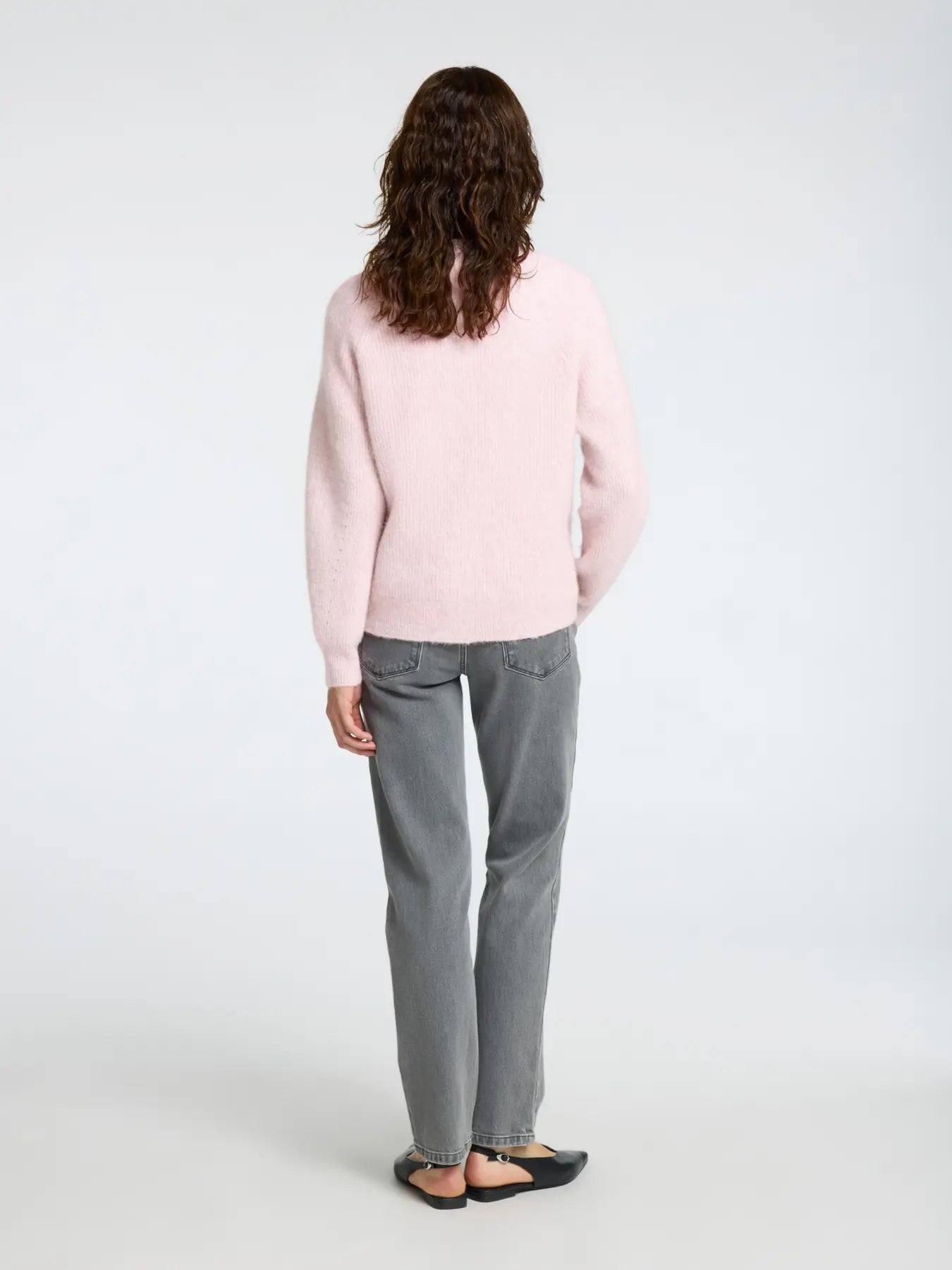 Selected Femme Lulu LS Knit Cardigan Bleached Mauve