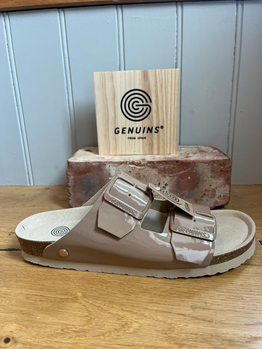 picture of Genuins Honolulu Sandal Stucco Patent (Vegan) - Number Two - womens - fashion - Footwear - Genuins 1