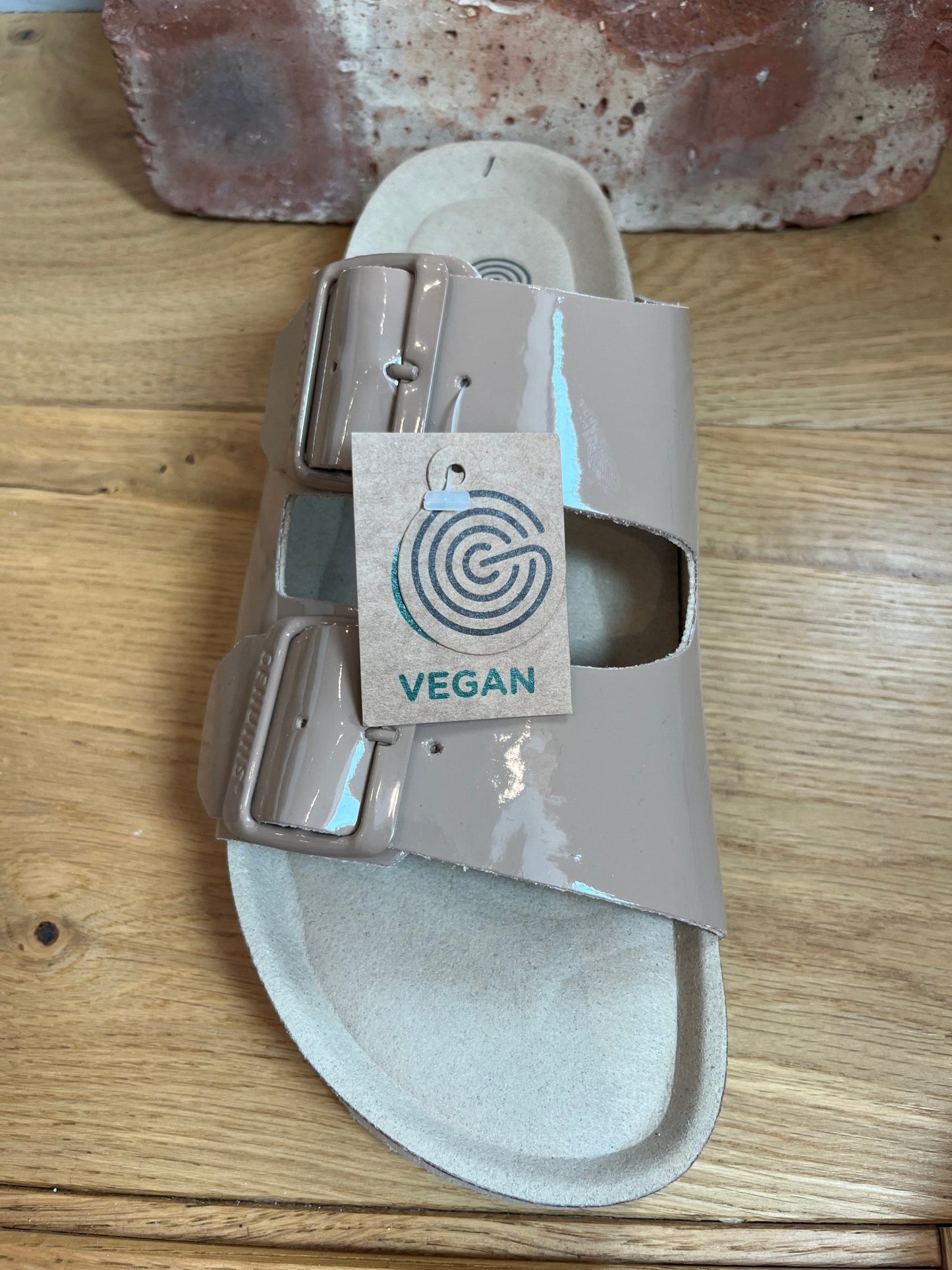 picture of Genuins Honolulu Sandal Stucco Patent (Vegan) - Number Two - womens - fashion - Footwear - Genuins 3
