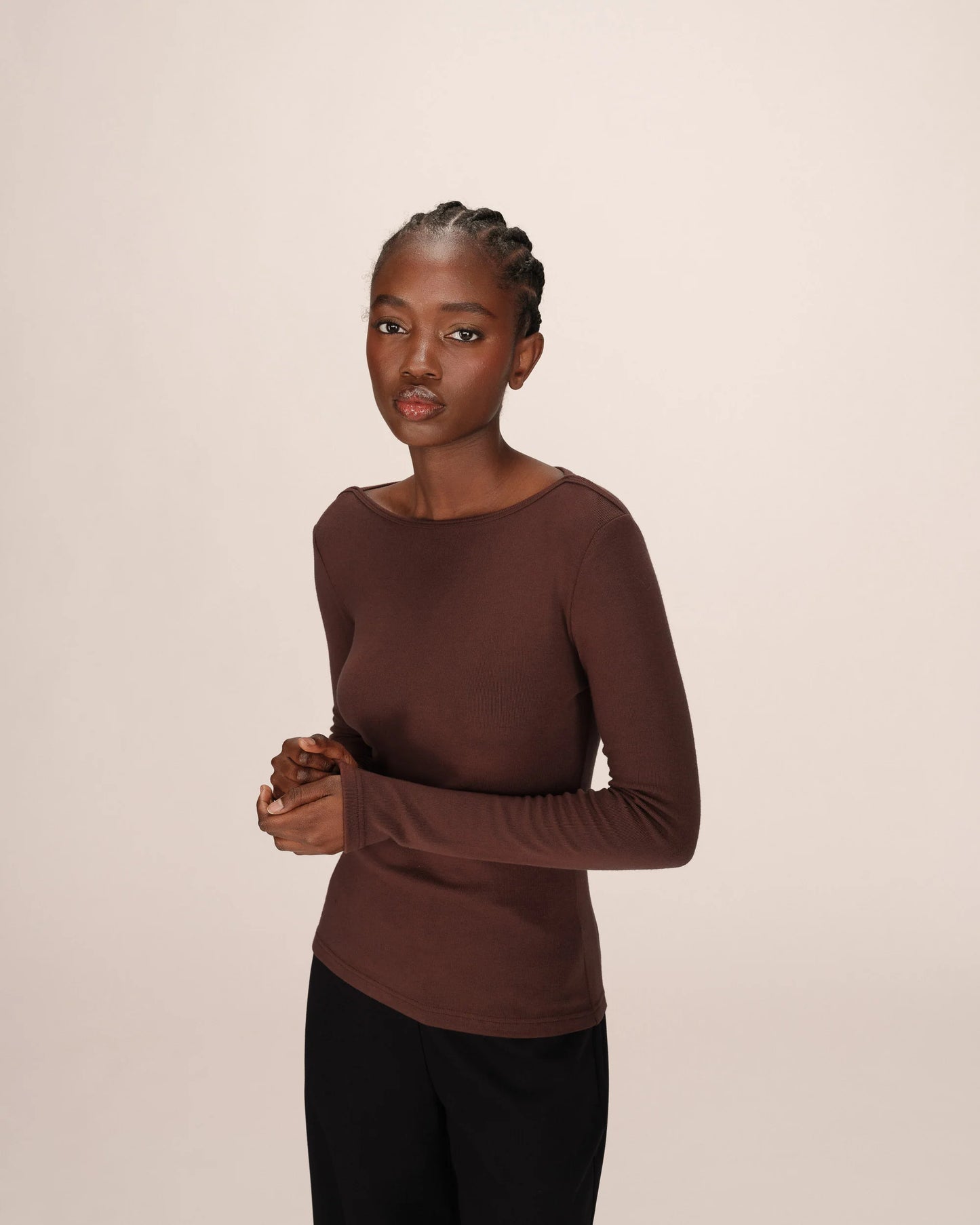 picture of Grace & Mila Stanley T-Shirt - Chocolate - Number Two - womens - fashion - clothing - Grace & Mila 2