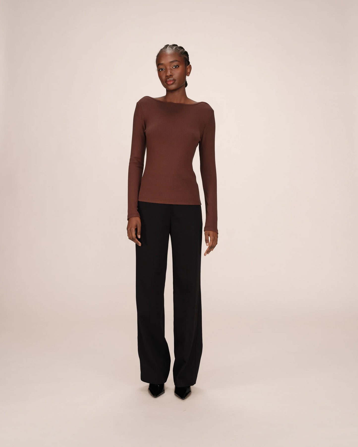 picture of Grace & Mila Stanley T-Shirt - Chocolate - Number Two - womens - fashion - clothing - Grace & Mila 3