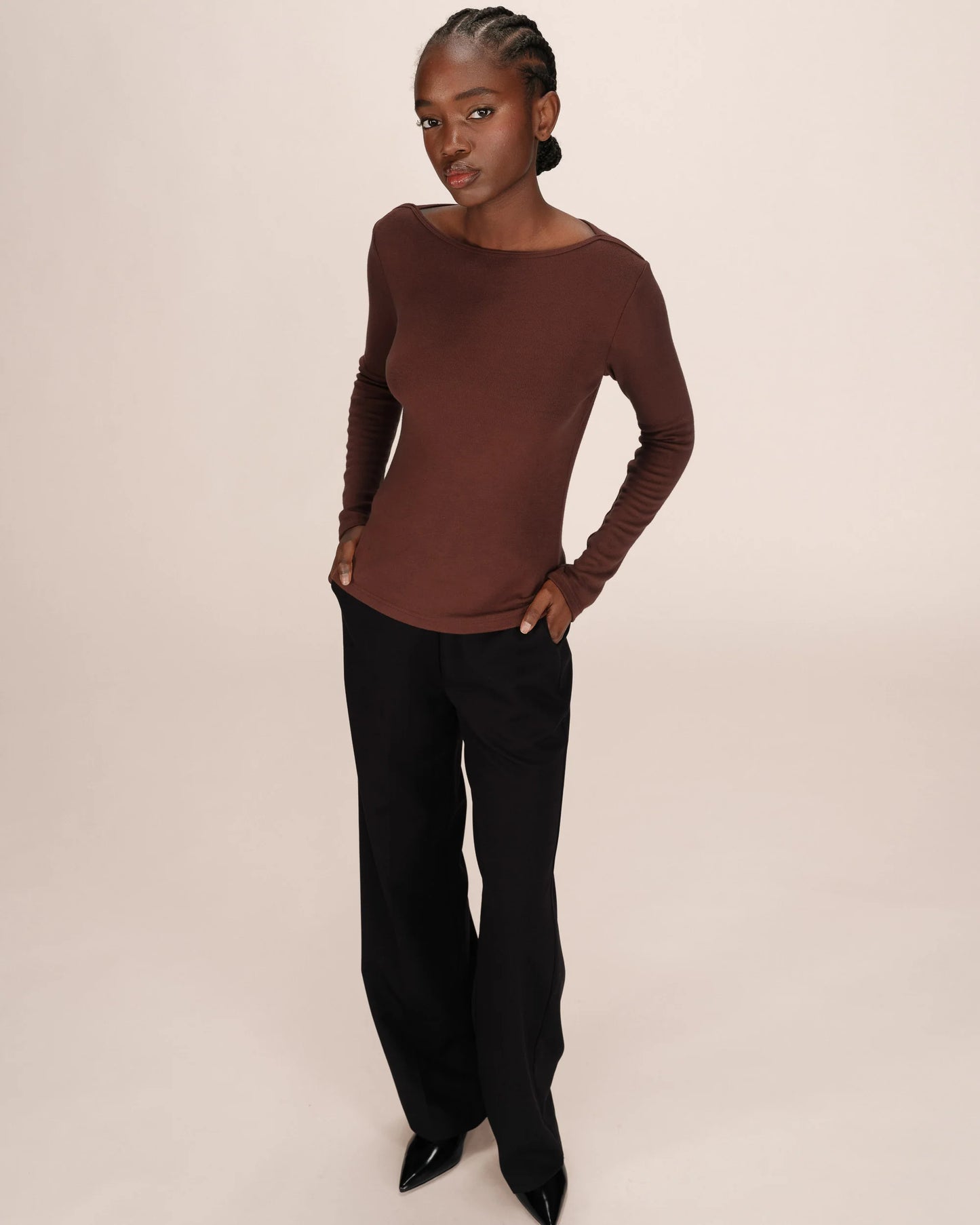 picture of Grace & Mila Stanley T-Shirt - Chocolate - Number Two - womens - fashion - clothing - Grace & Mila 4