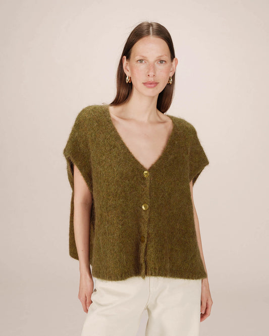 picture of Grace & Mila Savant Knit Tank - Olive - Number Two - womens - fashion - clothing - Grace & Mila 1