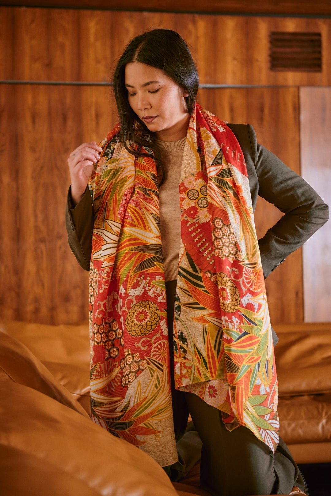 One Hundred Stars Scarf Fans Scarlet - Number TwoaccessoriesOne Hundred Stars