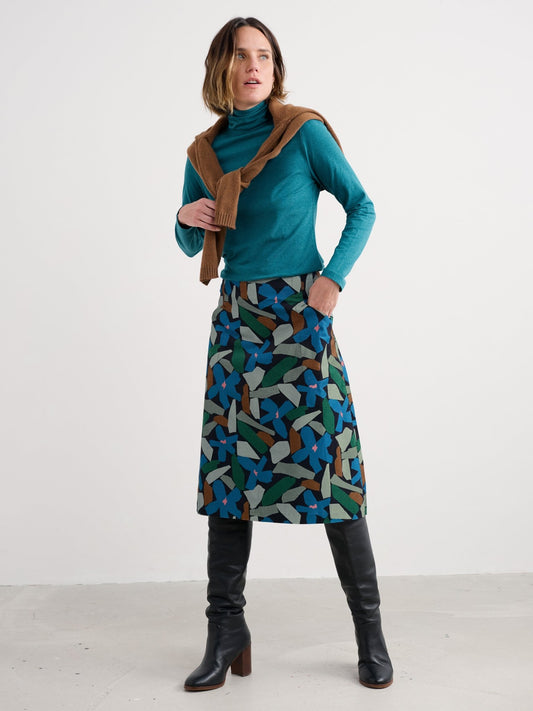 picture of Seasalt Forest View Skirt - Zennor Flower Onyx - Number Two - womens - fashion - clothing - Seasalt 1