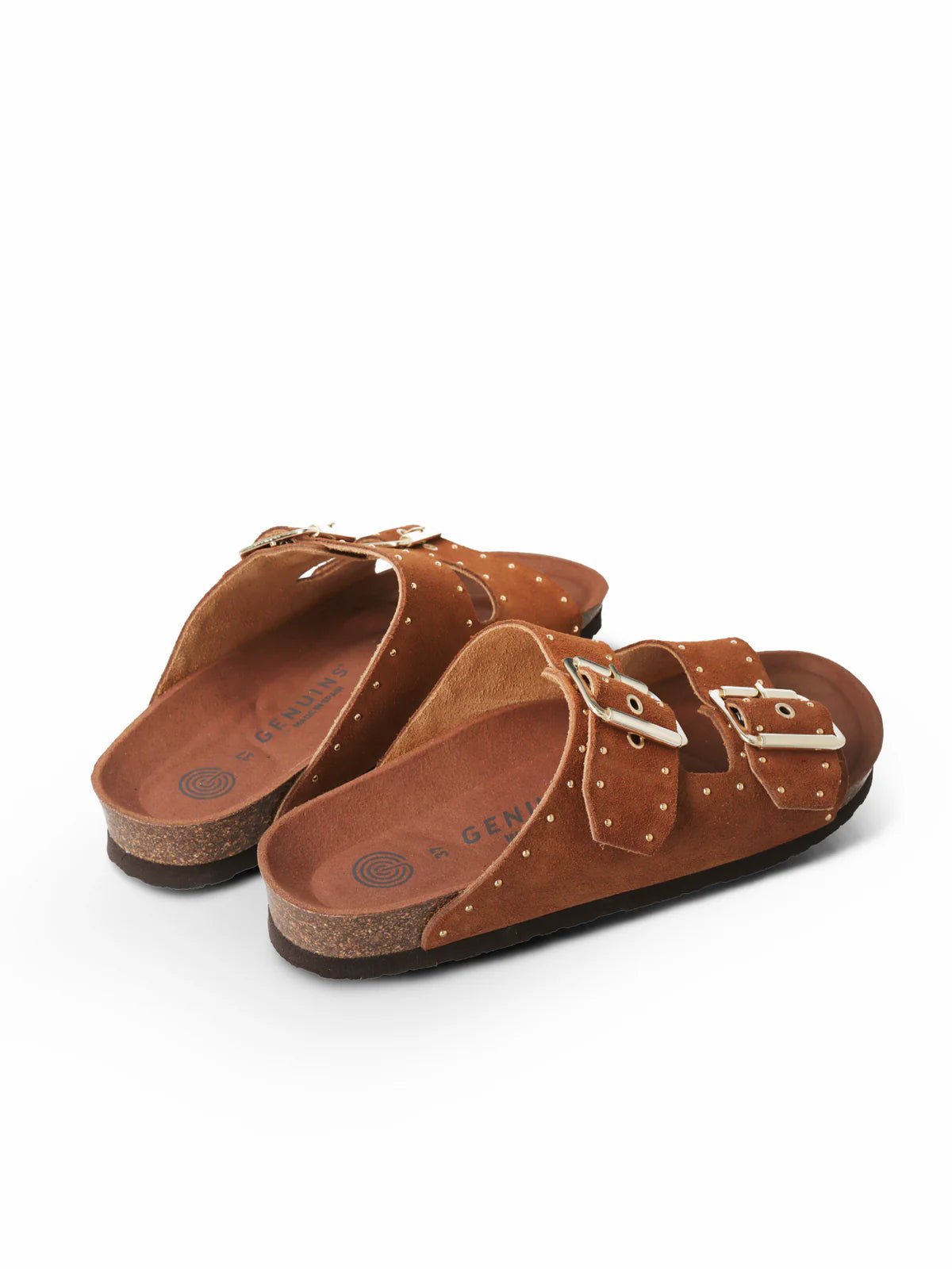 picture of Genuins Honolulu Sandal Tan Suede Studs - Number Two - womens - fashion - Footwear - Genuins 7