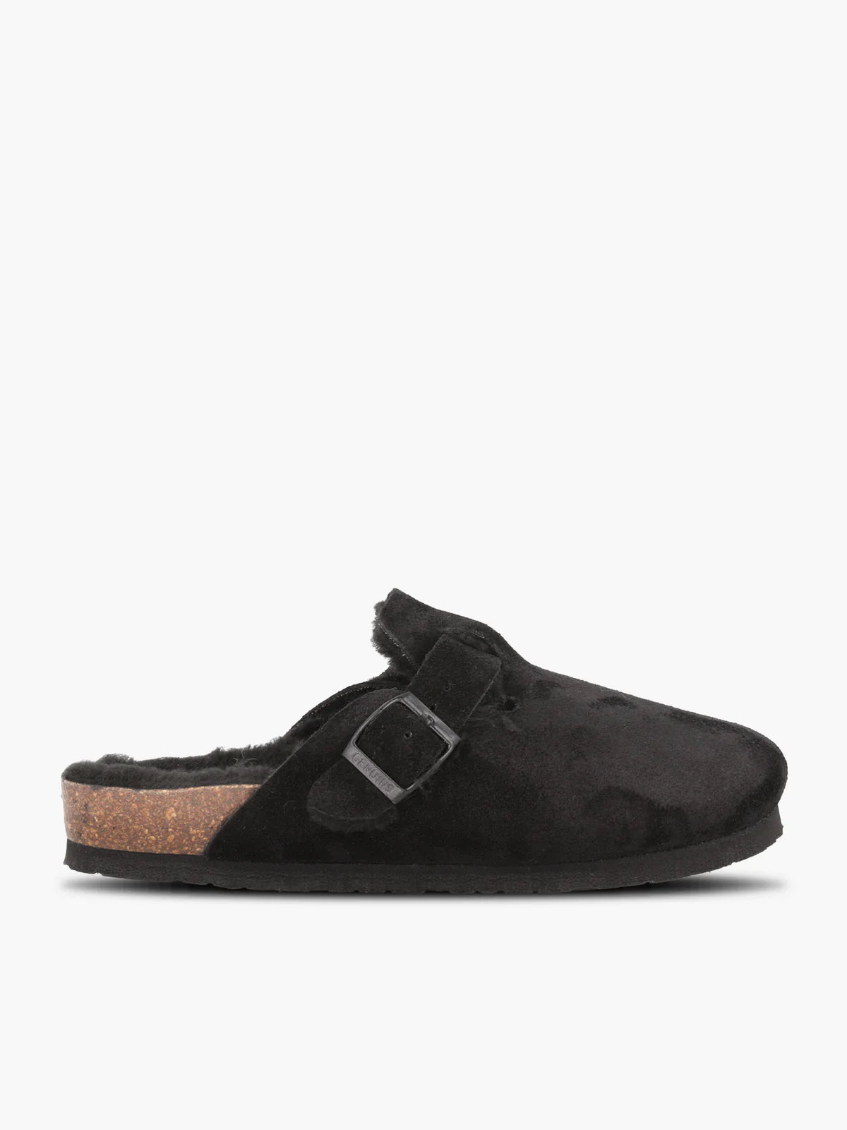 picture of Genuins Riva Suede Wool Clog - Black - Number Two - womens - fashion - Footwear - Genuins 1