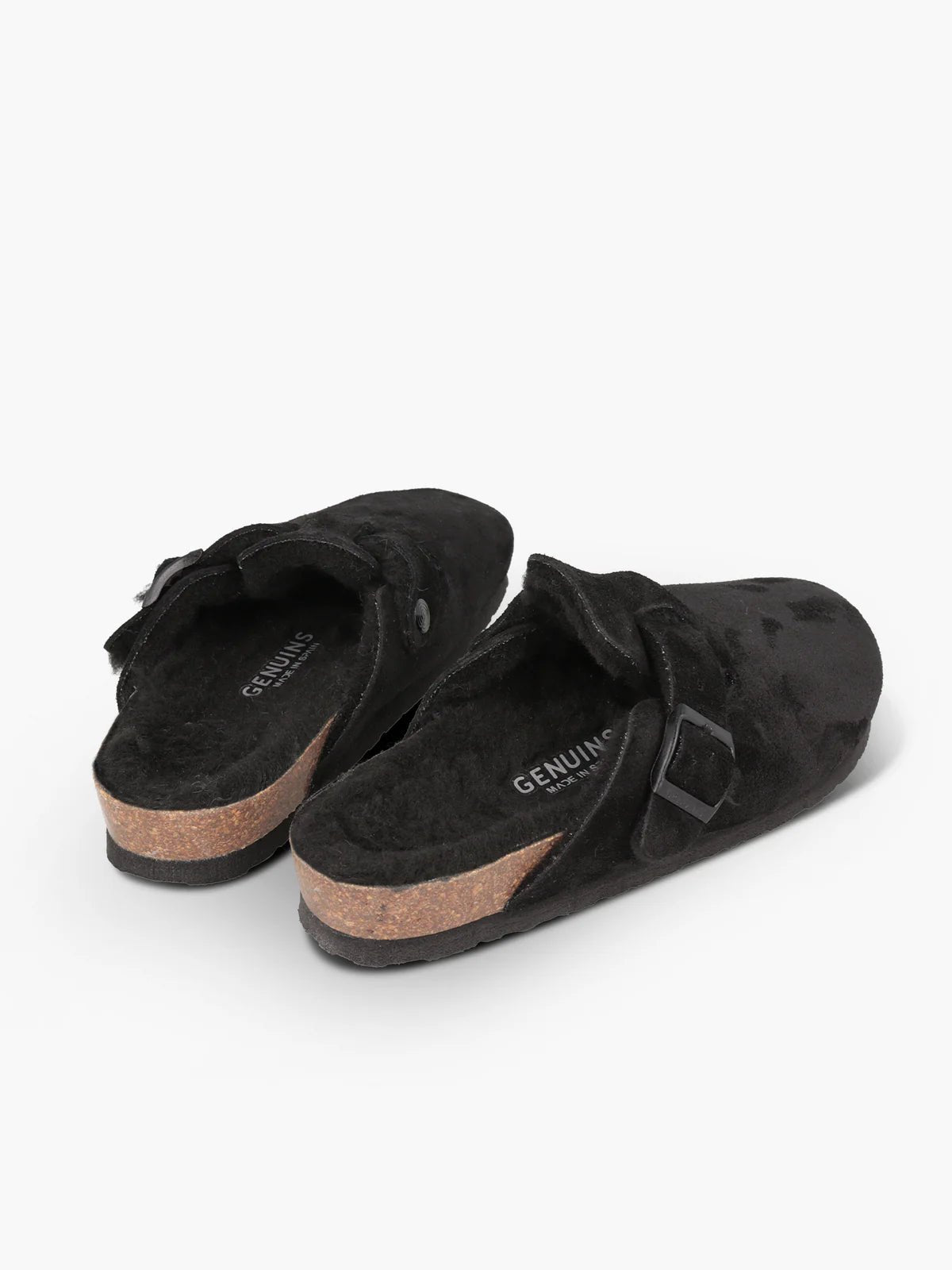 picture of Genuins Riva Suede Wool Clog - Black - Number Two - womens - fashion - Footwear - Genuins 3