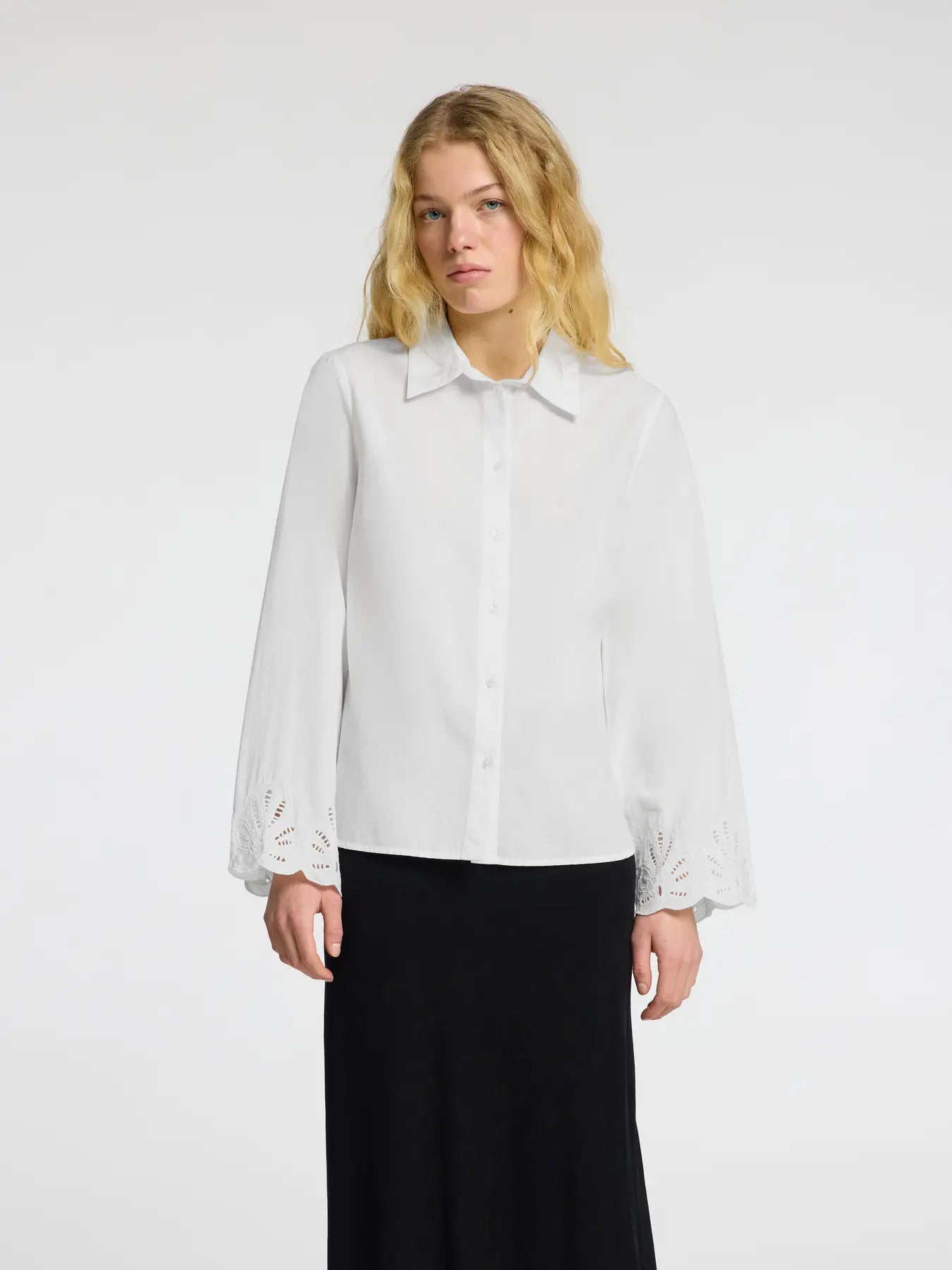 Selected Femme Dahlia LS Shirt Bright White