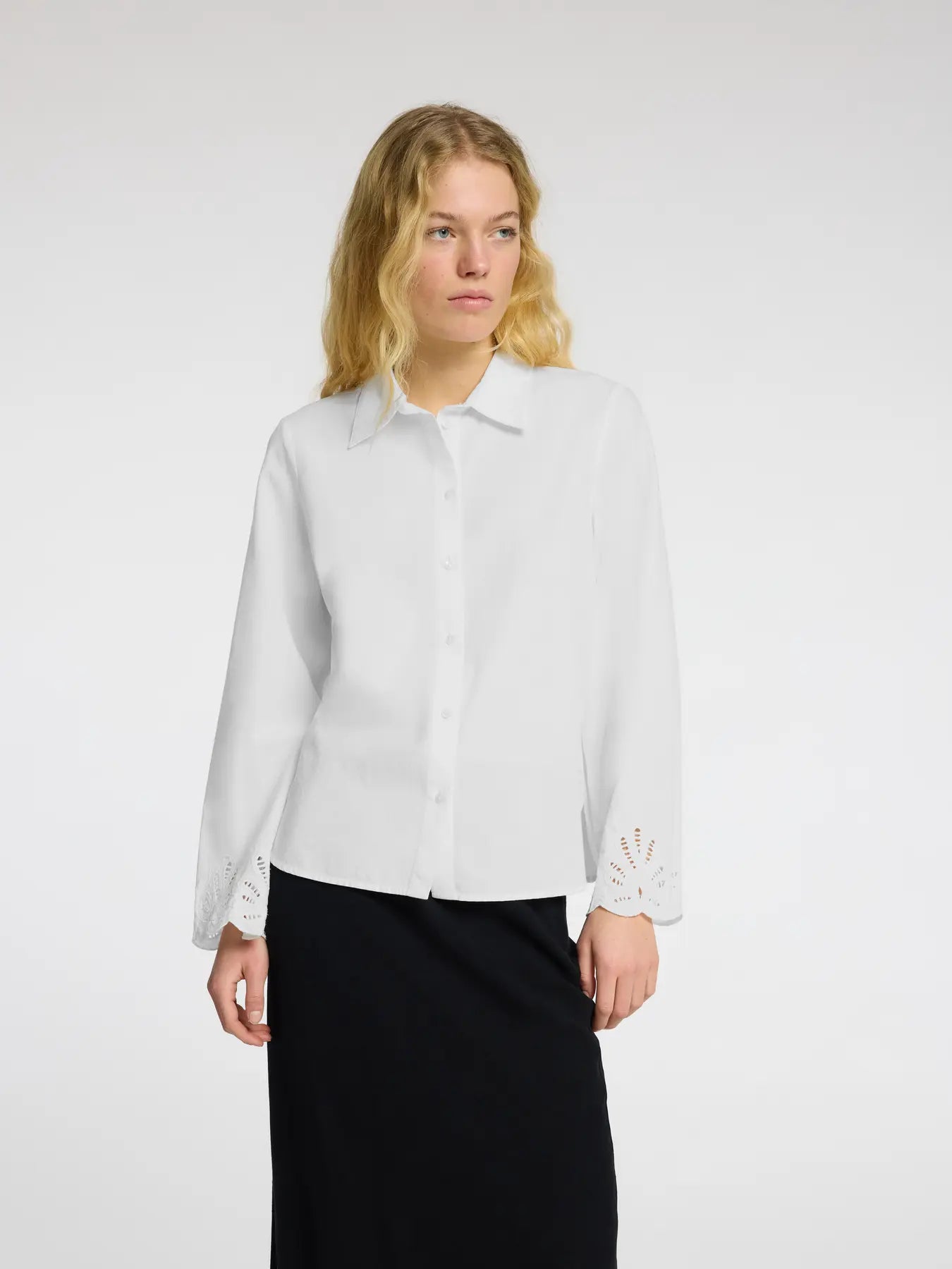 Selected Femme Dahlia LS Shirt Bright White