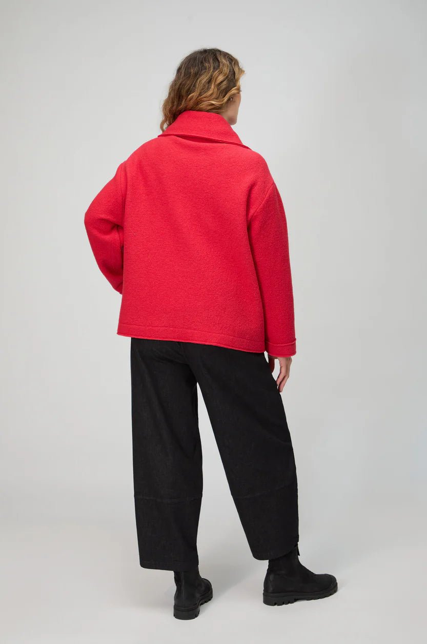 picture of Sahara Boiled Wool Jacket - Tomato - Number Two - womens - fashion - clothing - Sahara 4