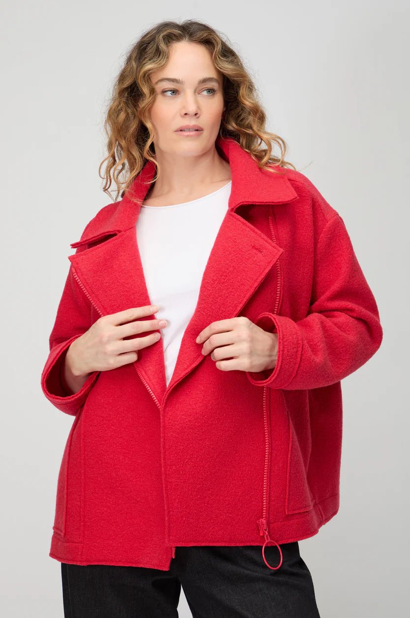 picture of Sahara Boiled Wool Jacket - Tomato - Number Two - womens - fashion - clothing - Sahara 2