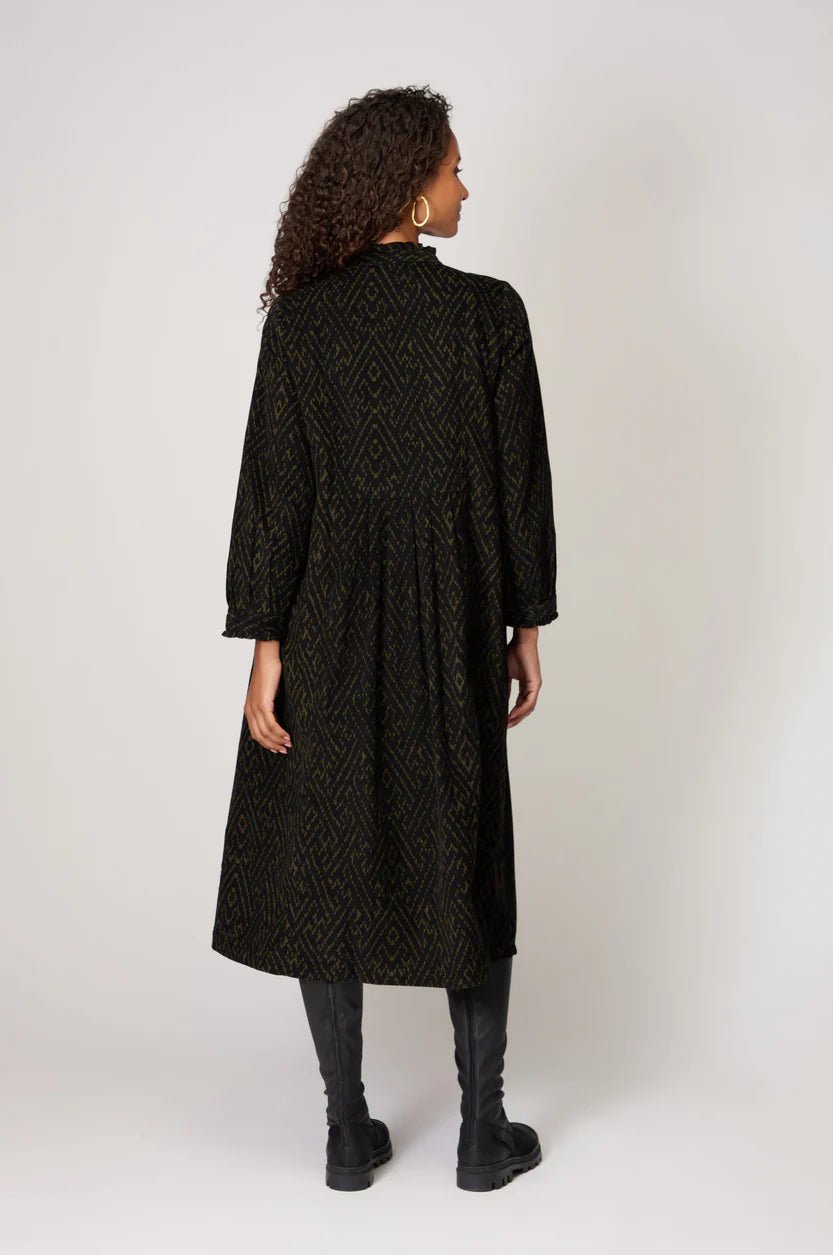 picture of Sahara Ornate Textured Cord Dress - Black/Khaki - Number Two - womens - fashion - clothing - Sahara 4