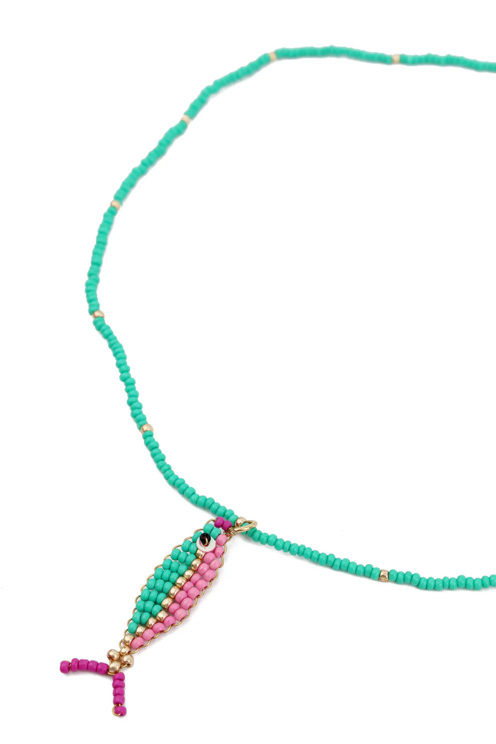 My Doris Necklace - Beaded Green