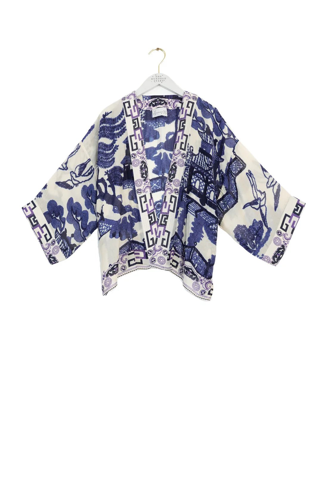 picture of One Hundred Stars Kimono - Giant Willow Blue - Number Two - womens - fashion - clothing - One Hundred Stars 3