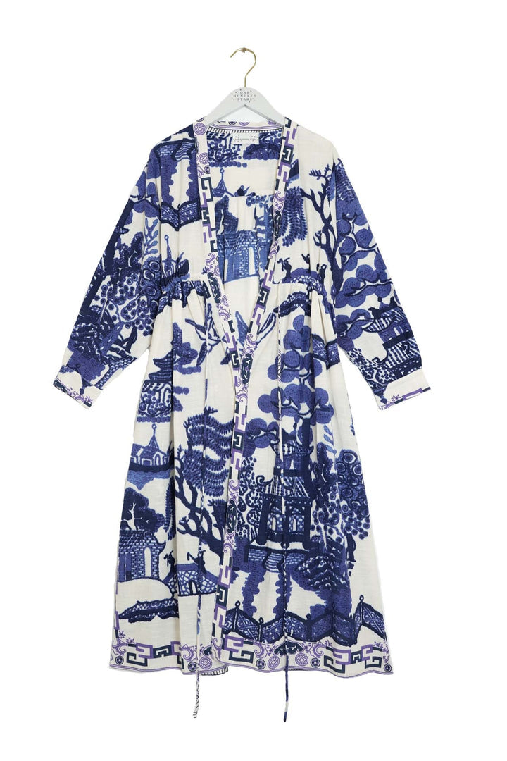 One Hundred Stars Duster Jacket Giant Willow Blue