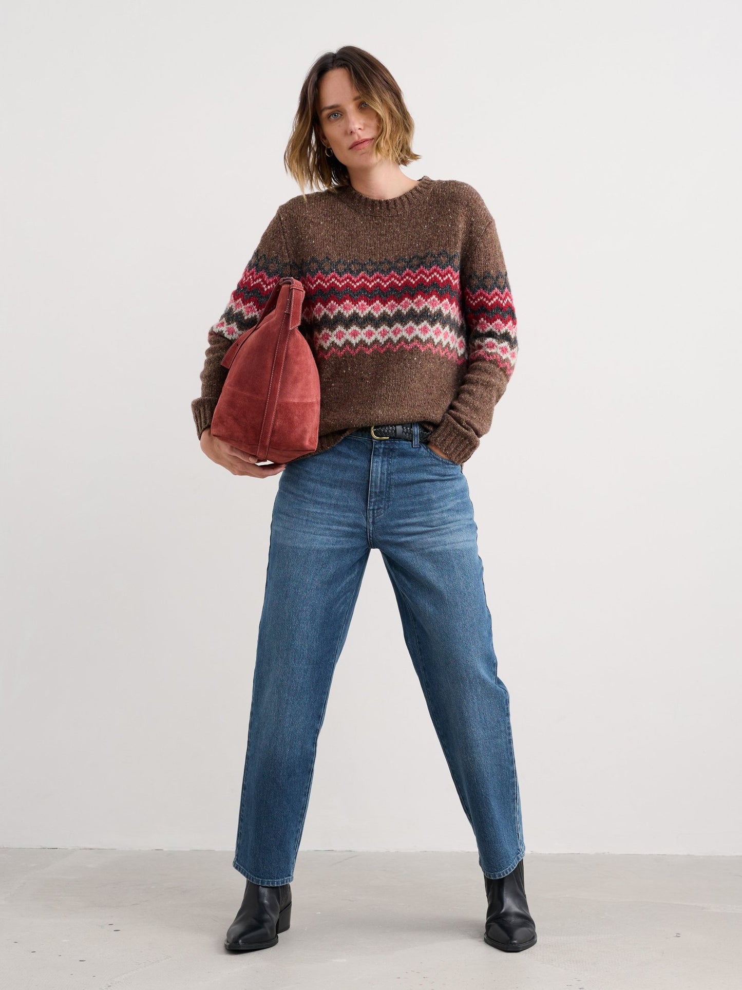 picture of Seasalt Golfen Light Jumper - Sonata Gully Red Sail Mix - Number Two - womens - fashion - clothing - Seasalt 4
