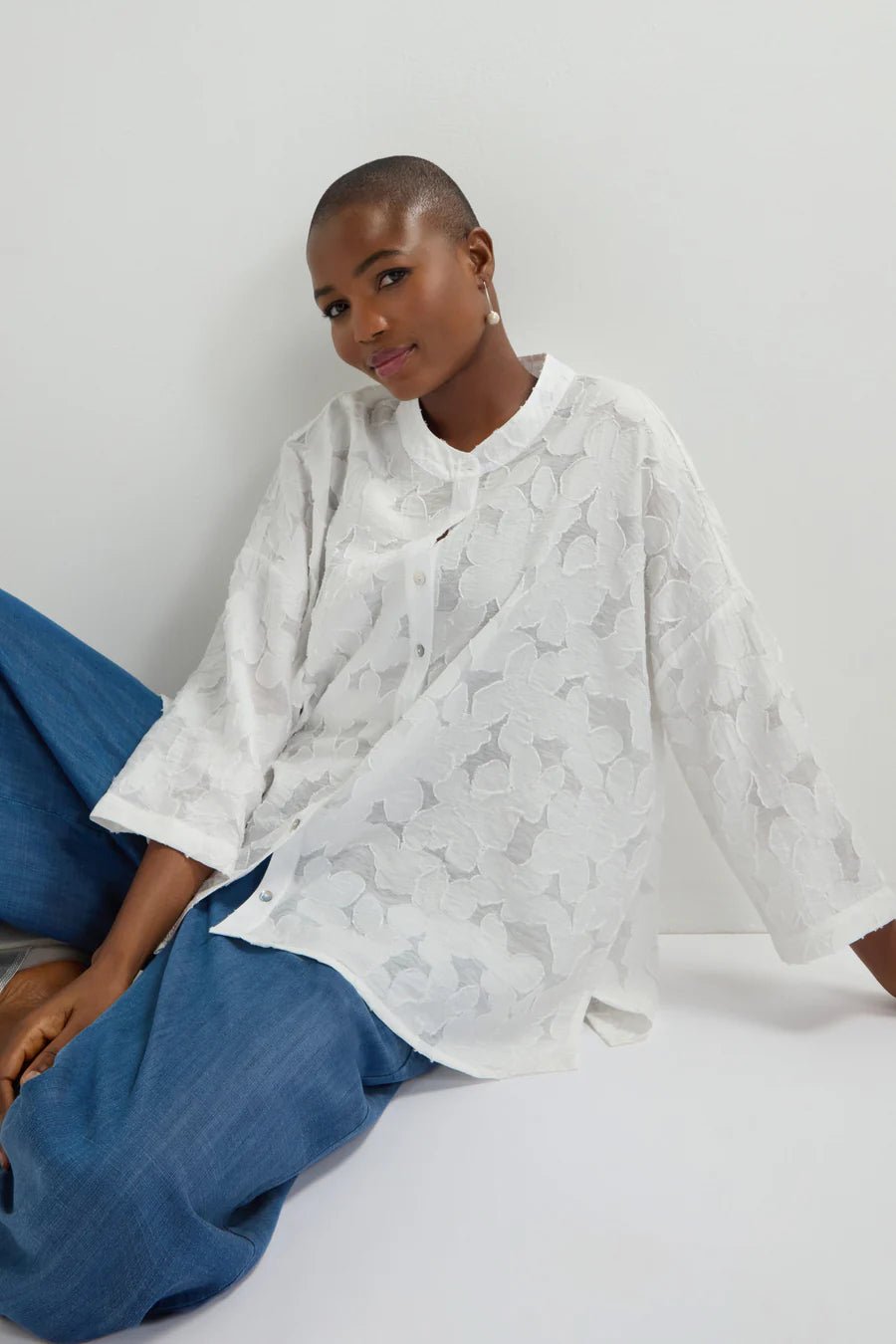 Sahara Etched Floral Viscose Shirt