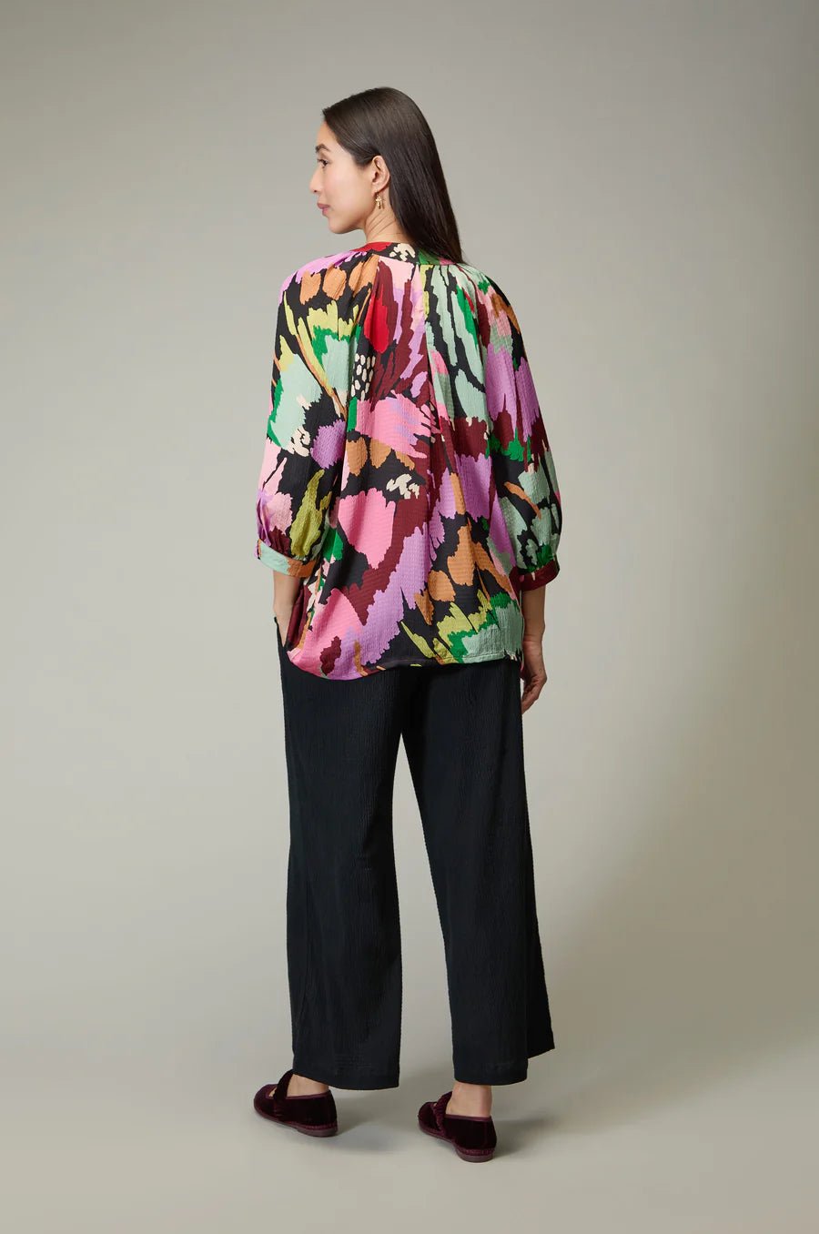 picture of Sahara Textured Viscose Floral Collage Print Top - Multi - Number Two - womens - fashion - clothing - Sahara 5