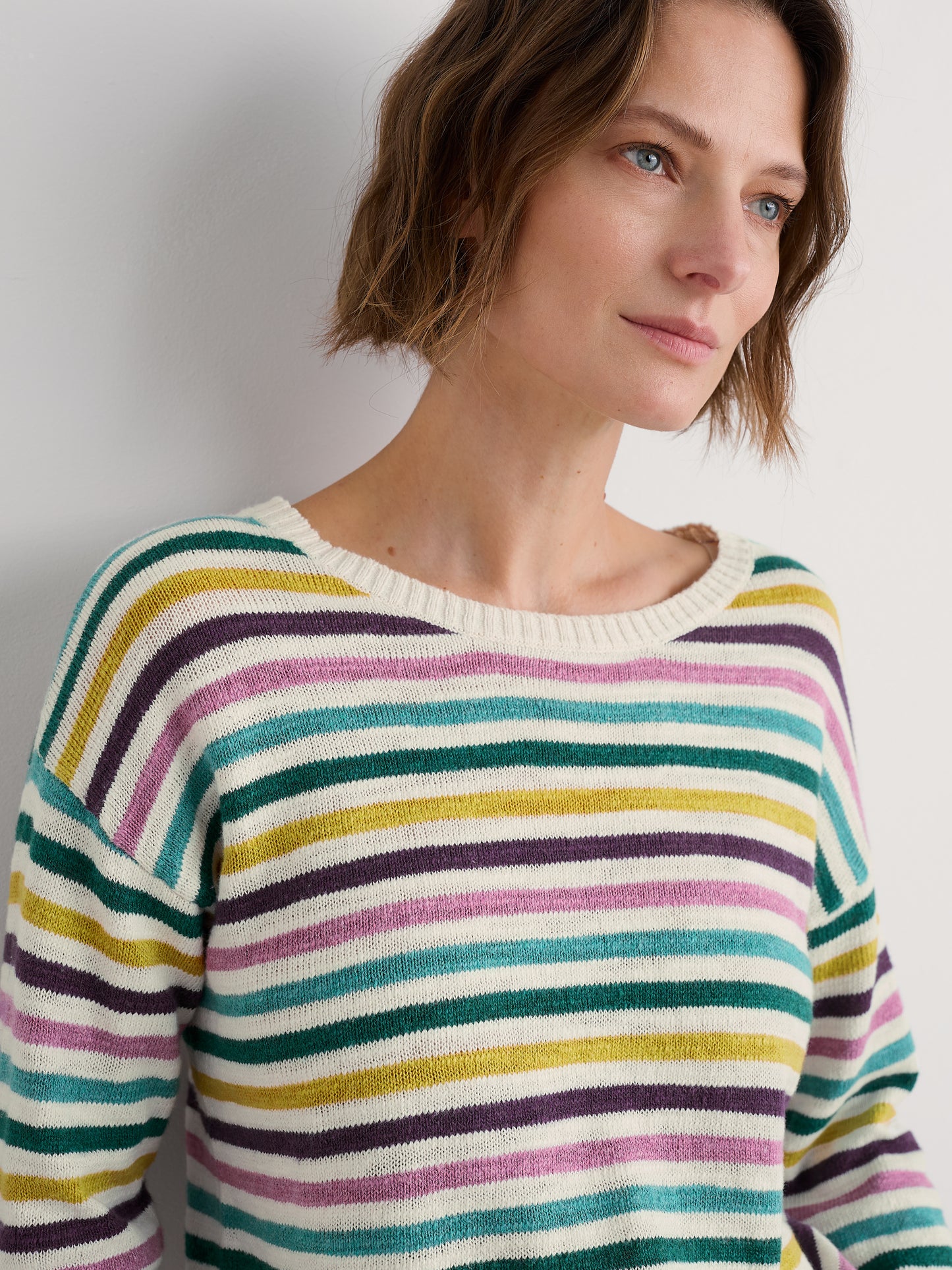 Seasalt Knavock Striped Jumper Orchid Multi