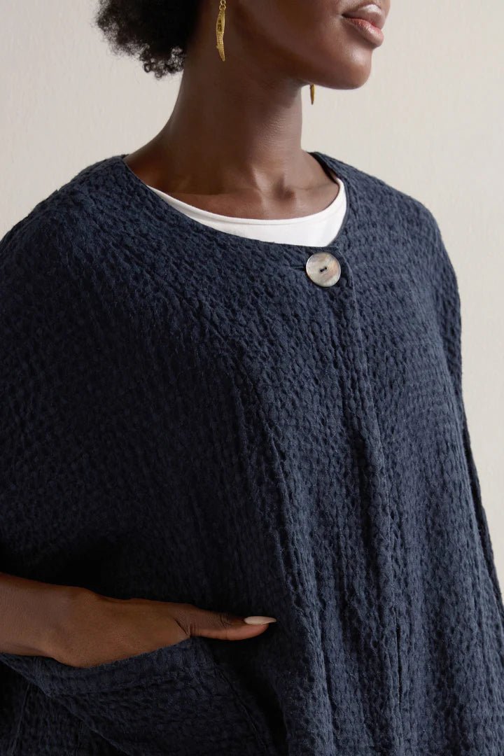 Sahara Waffle Linen Boxy Jacket Night