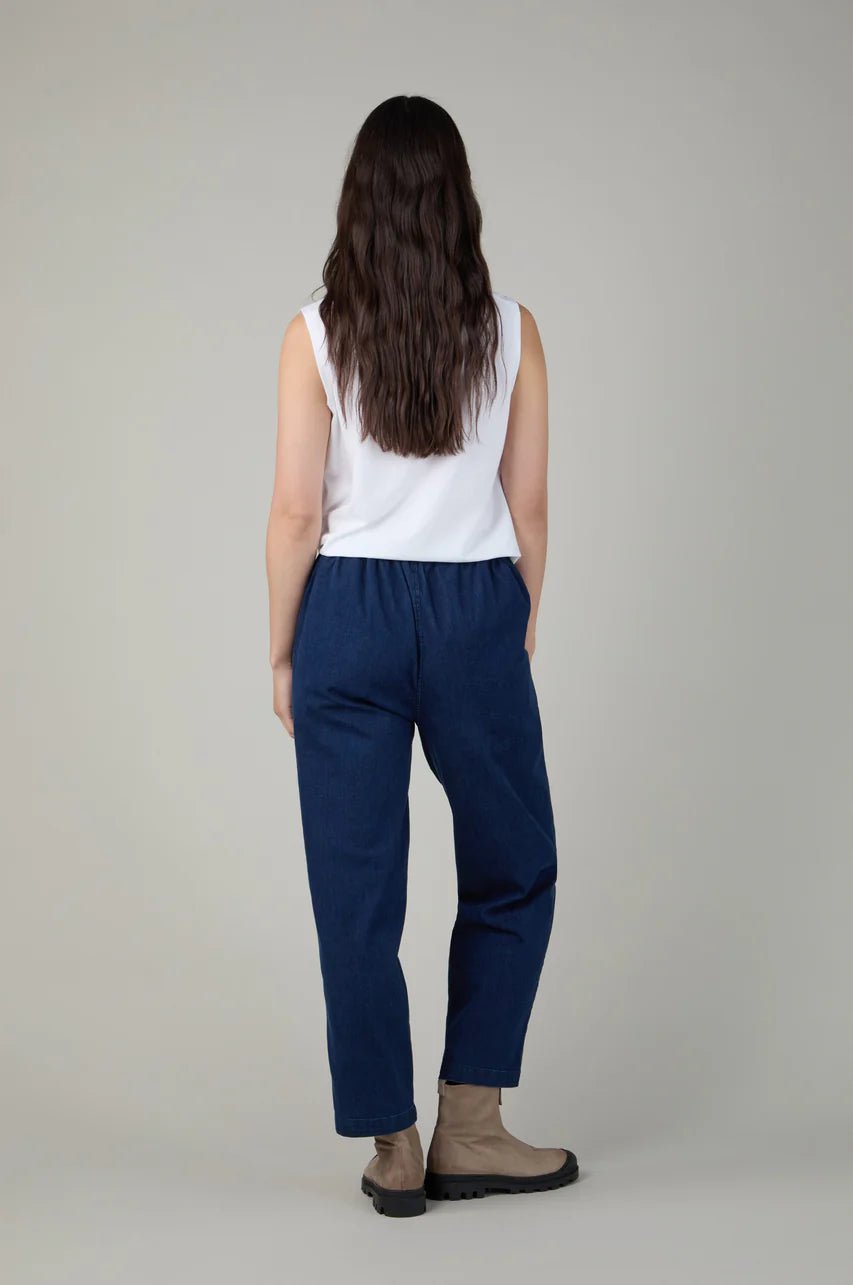 picture of Sahara Stretch Denim Straight Trouser - Dark Denim - Number Two - womens - fashion - ethical - clothing - Sahara