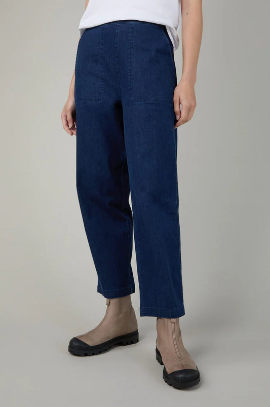 picture of Sahara Stretch Denim Straight Trouser - Dark Denim - Number Two - womens - fashion - ethical - clothing - Sahara