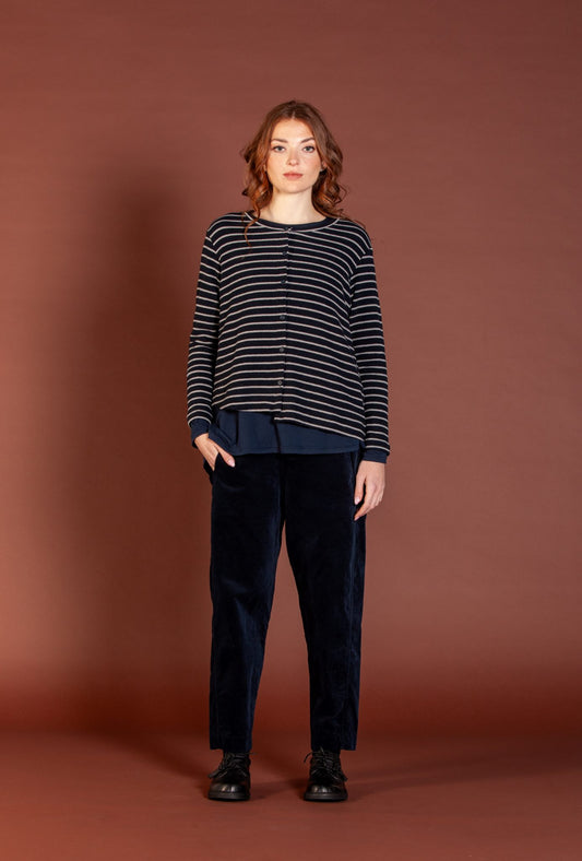 picture of Mama B Terra V Pants - Notte Velvet Cord - Number Two - womens - fashion - clothing - Mama B 1