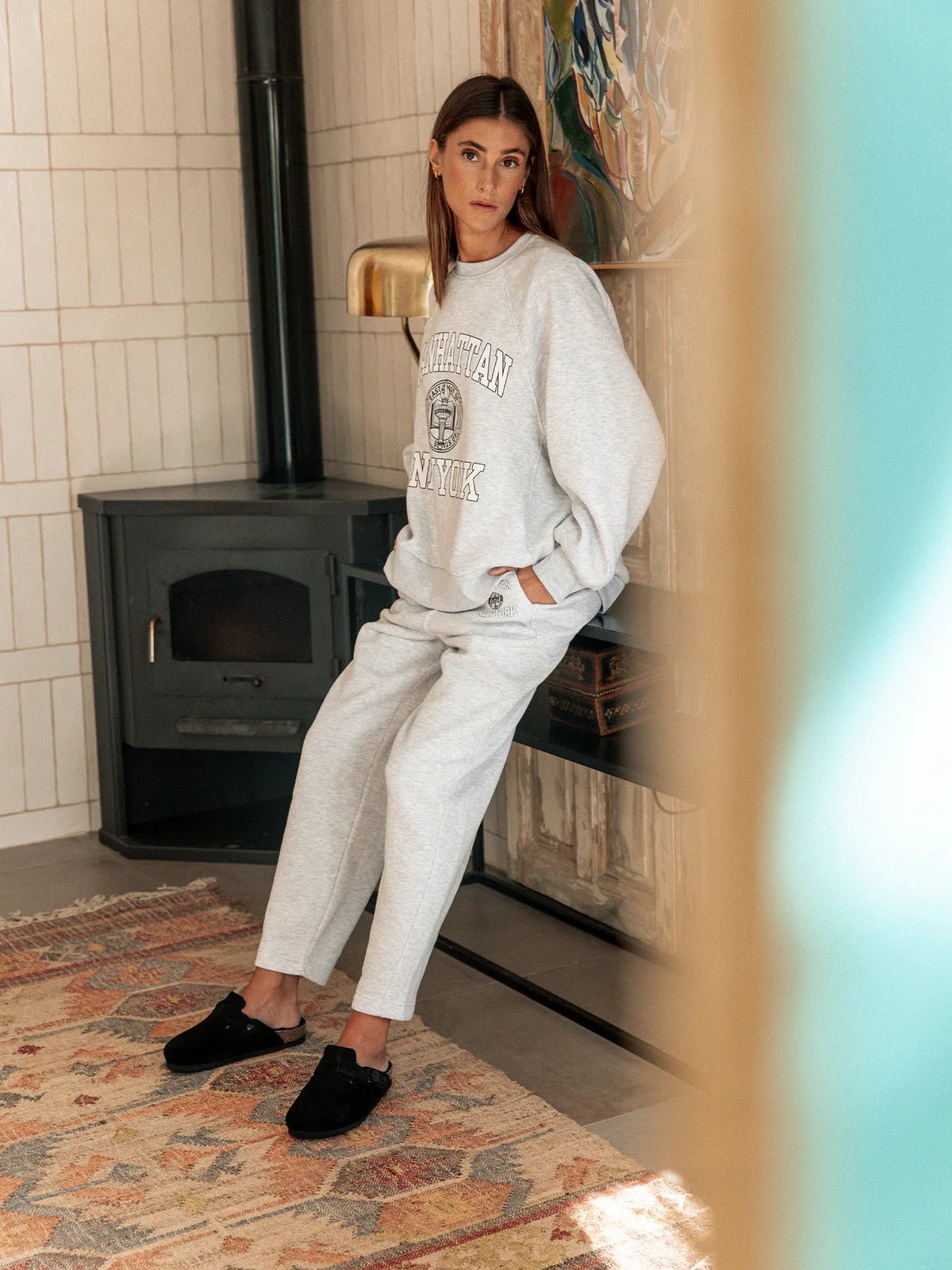 picture of Genuins Riva Suede Wool Clog - Black - Number Two - womens - fashion - Footwear - Genuins 5