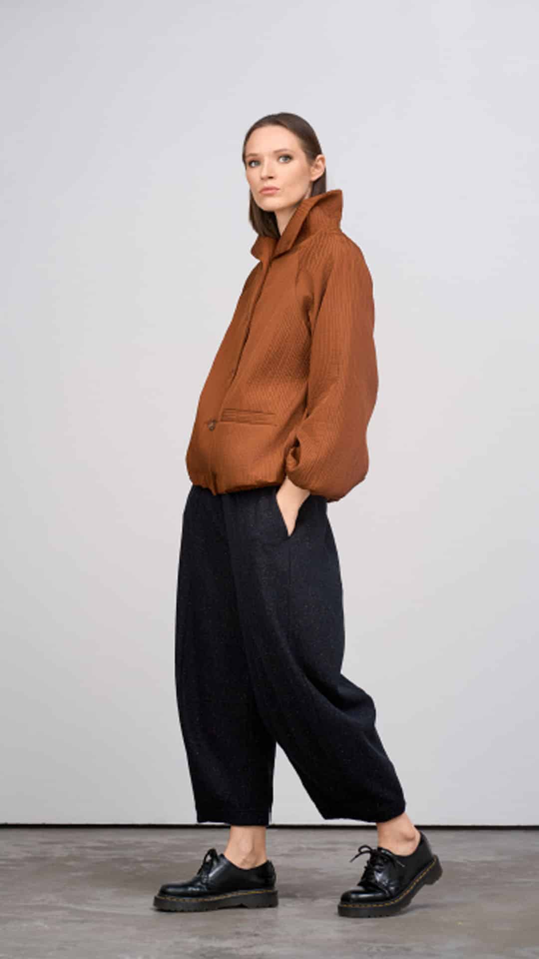 picture of GR Nature Trousers NATSUKA 4 - Navy - Number Two - womens - fashion - clothing - GR Nature 2