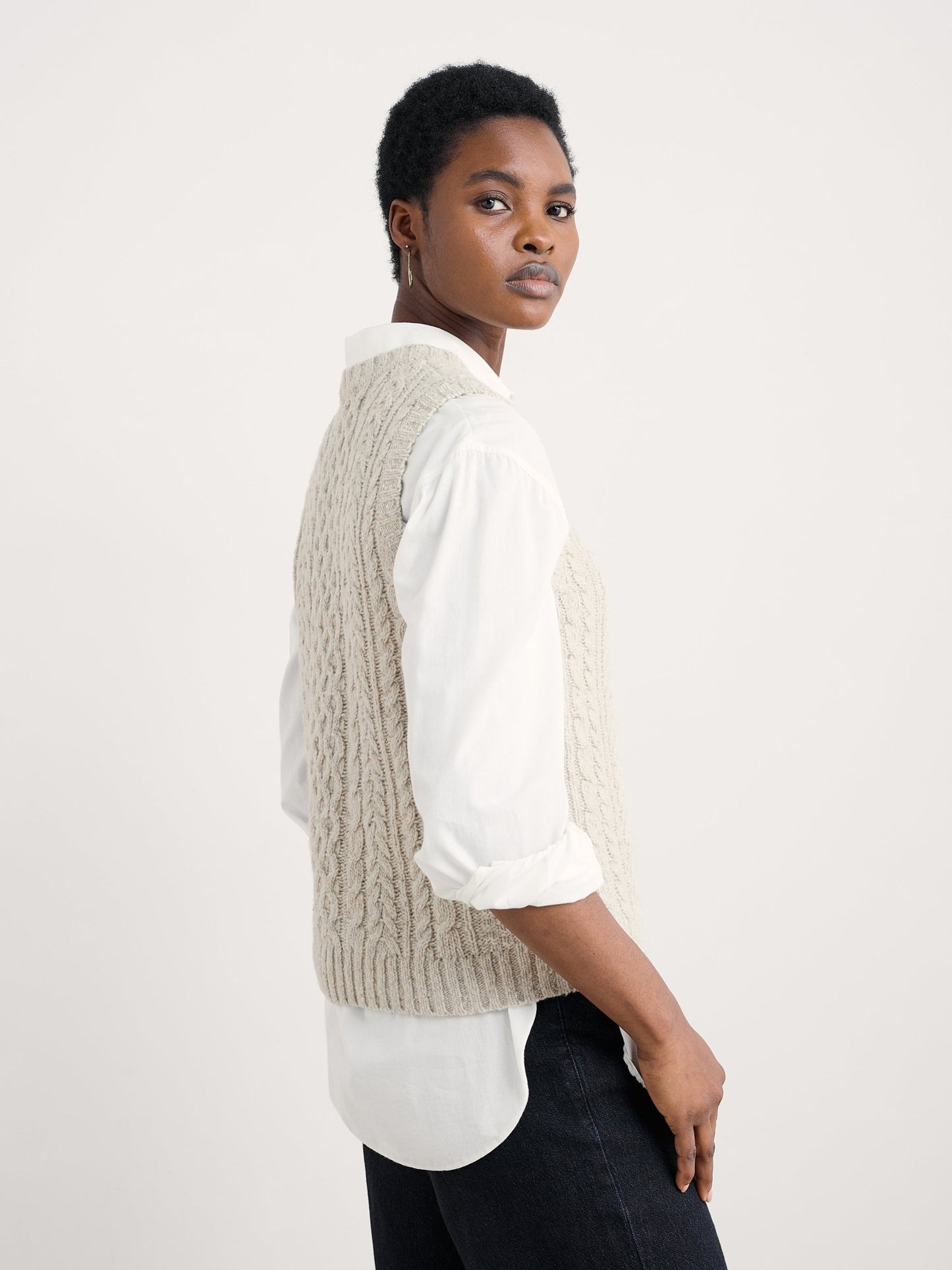 picture of Seasalt Newlyn Knitted Vest - Aran - Number Two - womens - fashion - clothing - Seasalt 3